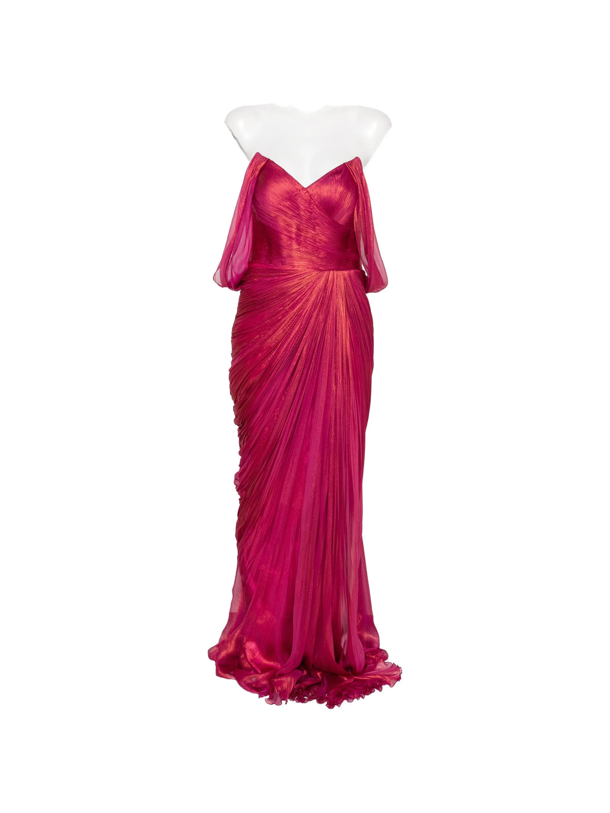 Ganya ruched off-the-shoulder maxi dress