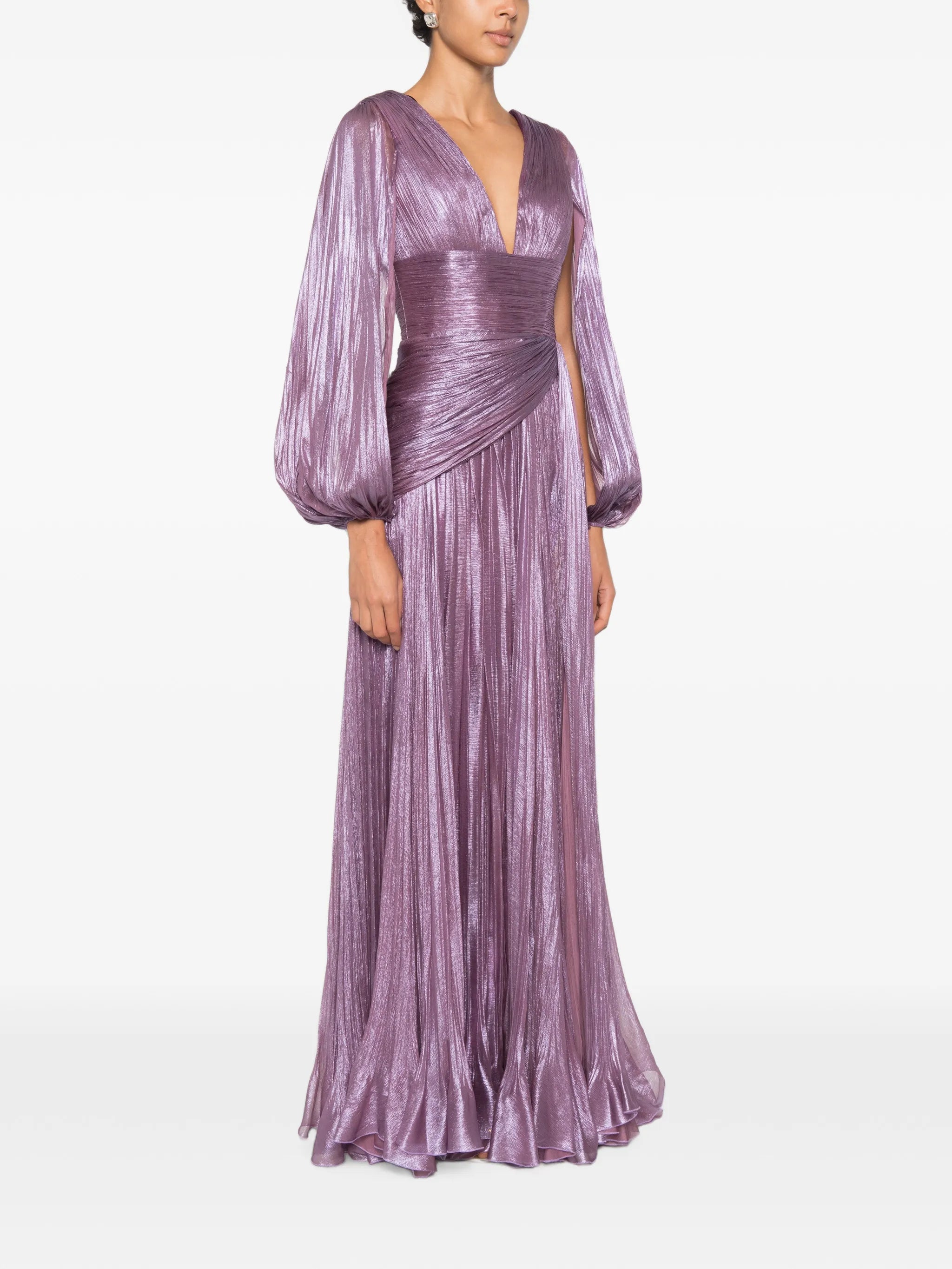 Birdie plissé-effect maxi dress