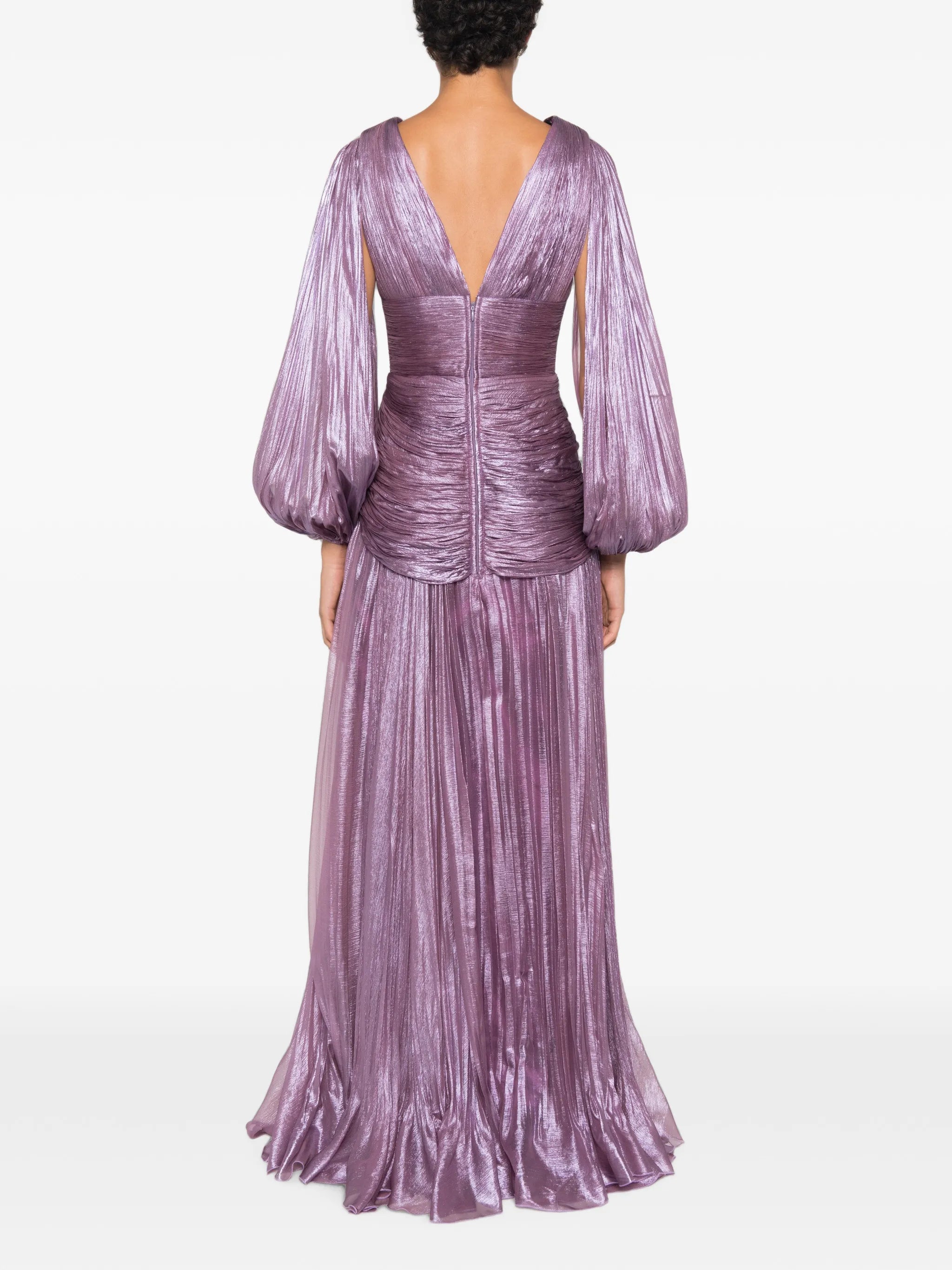 Birdie plissé-effect maxi dress