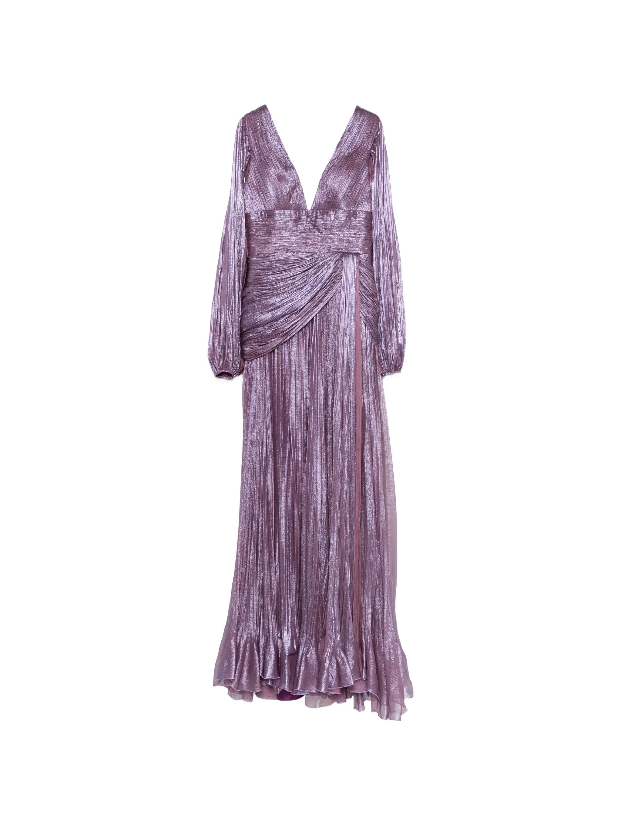Birdie plissé-effect maxi dress