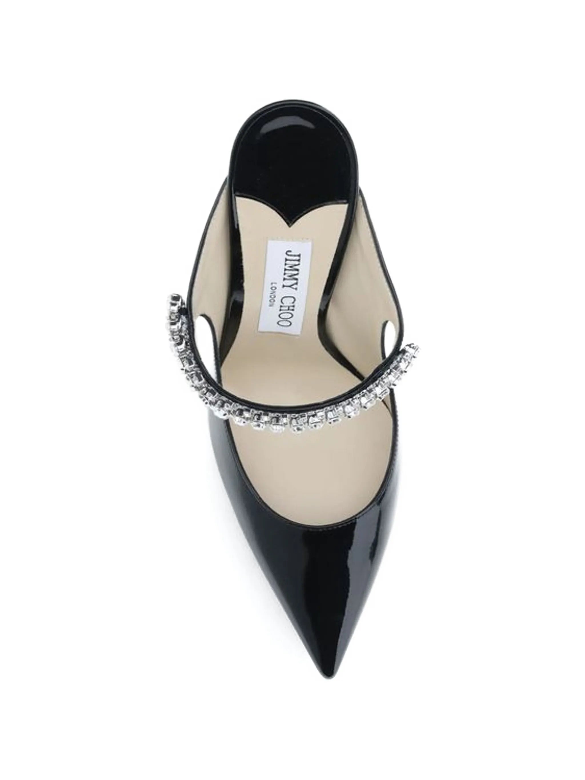 Bing crystal-embellished patent leather pumps
