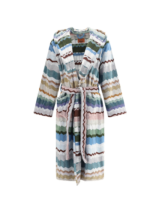 Eva hooded cotton terry dressing gown