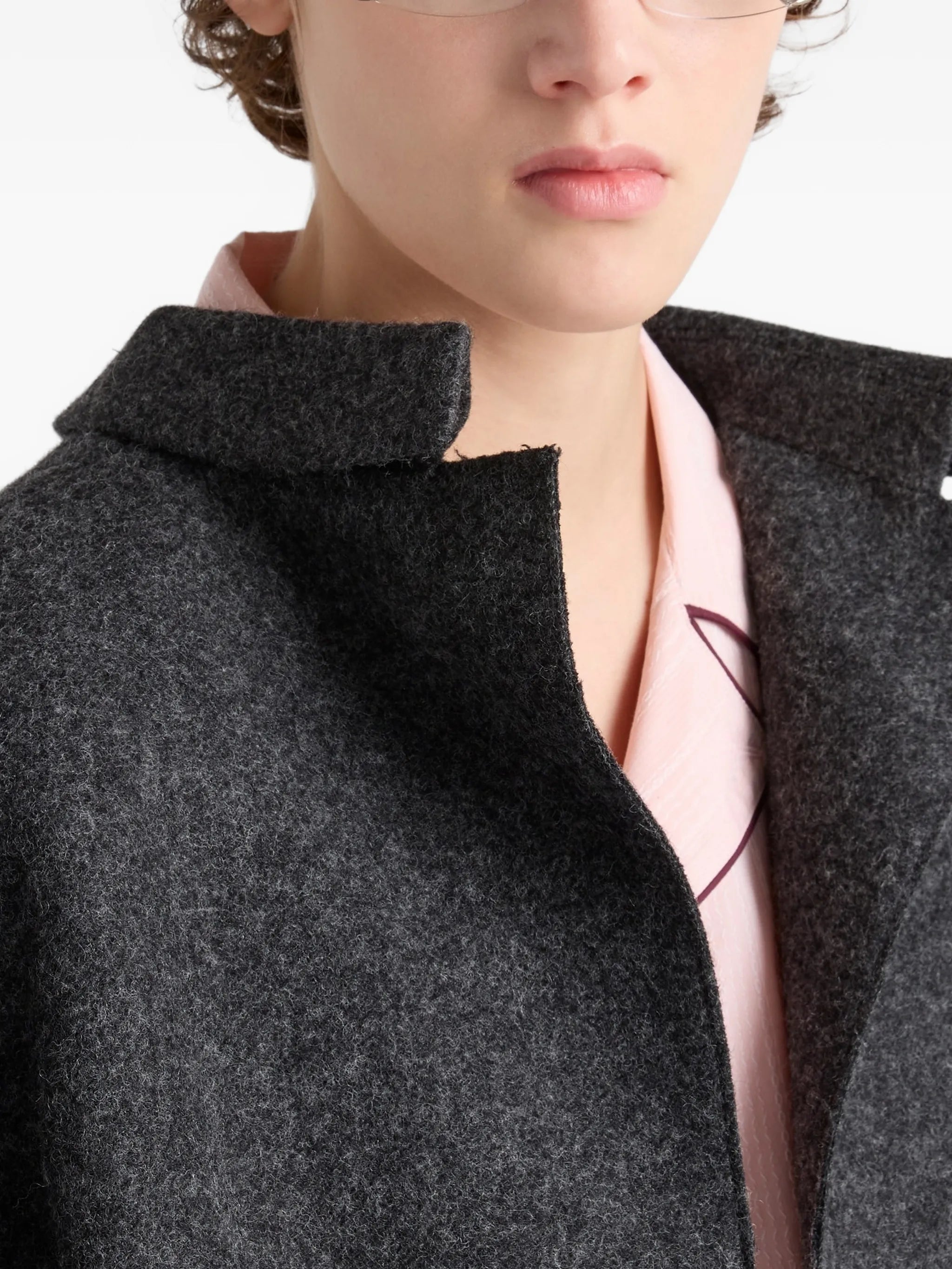 single-breasted shetland wool jacket