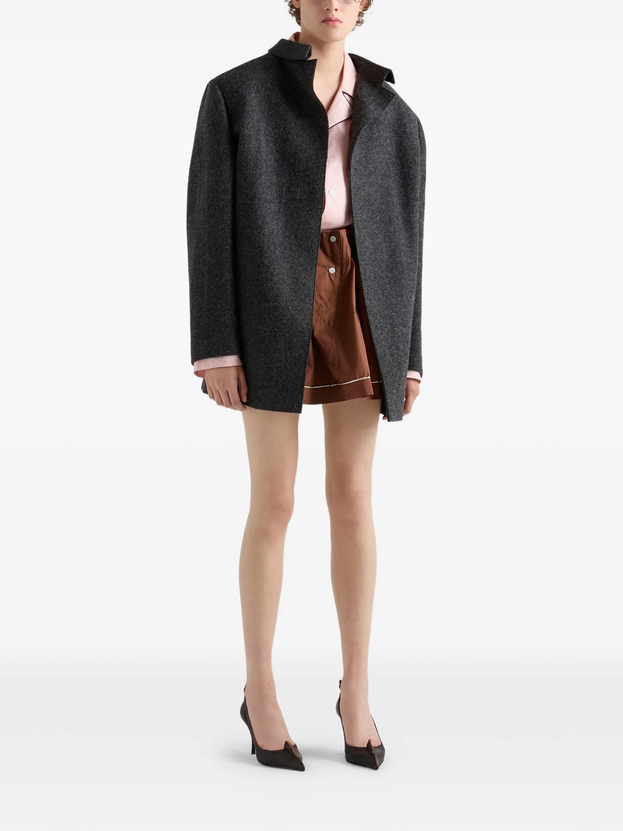 single-breasted shetland wool jacket