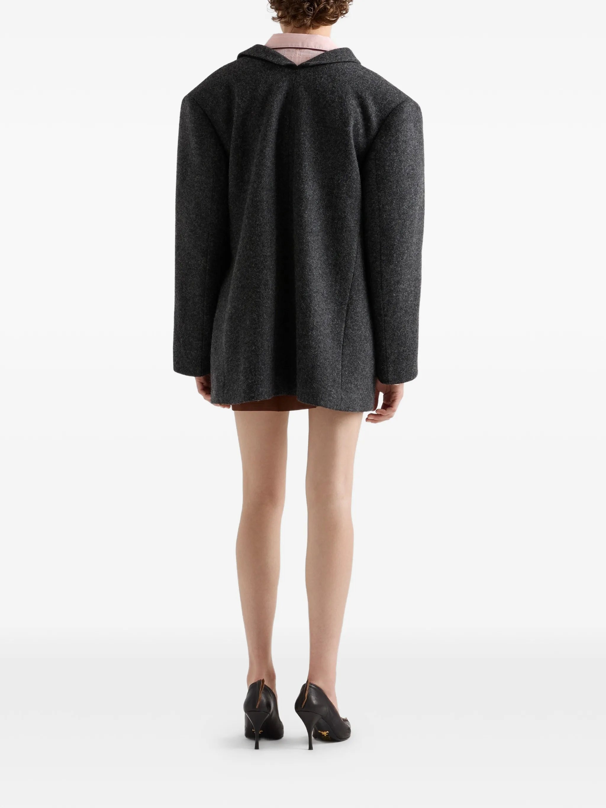 single-breasted shetland wool jacket