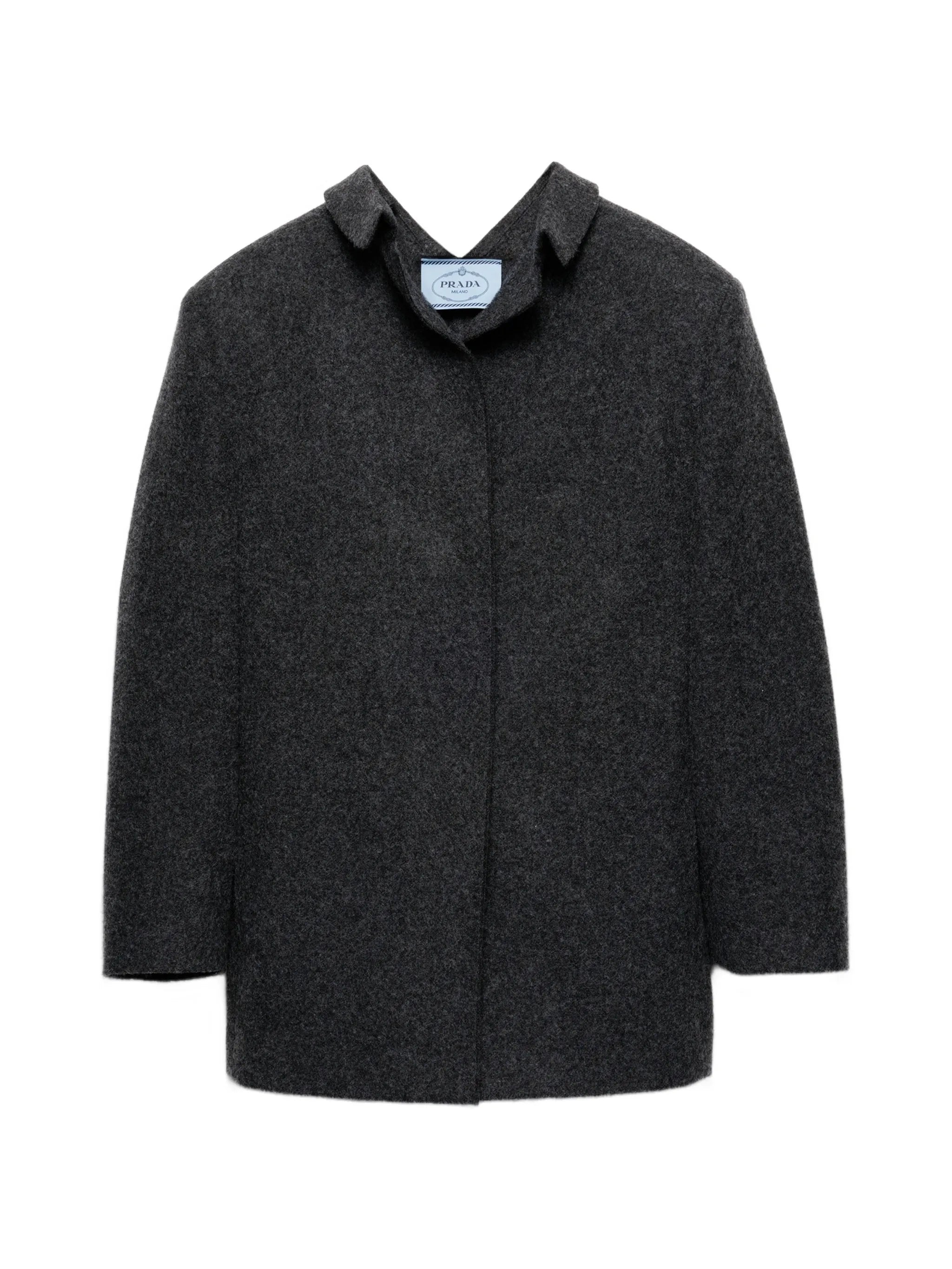 single-breasted shetland wool jacket