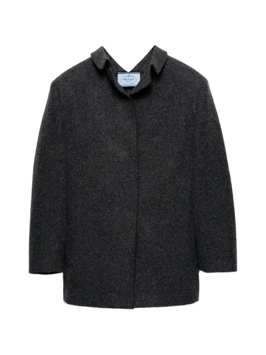 single-breasted shetland wool jacket