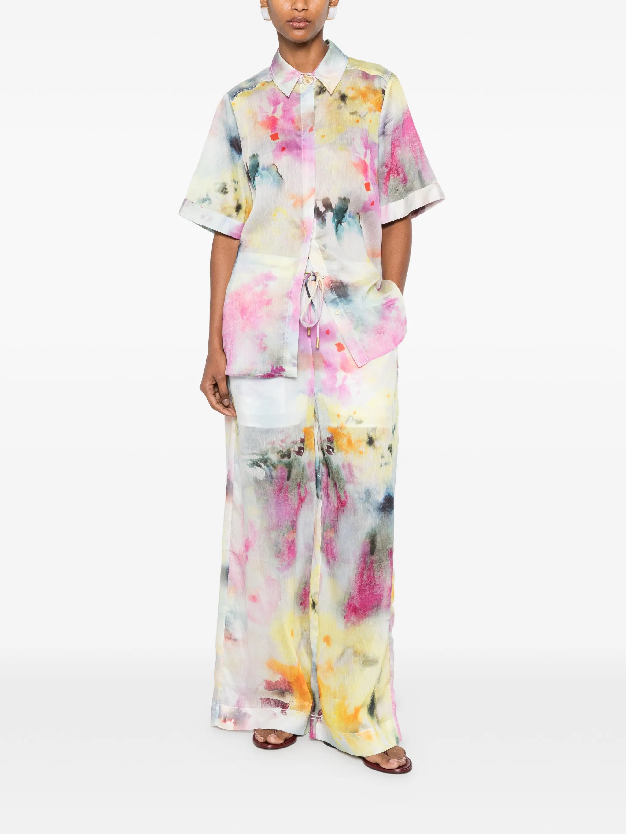 Adina floral-print trousers