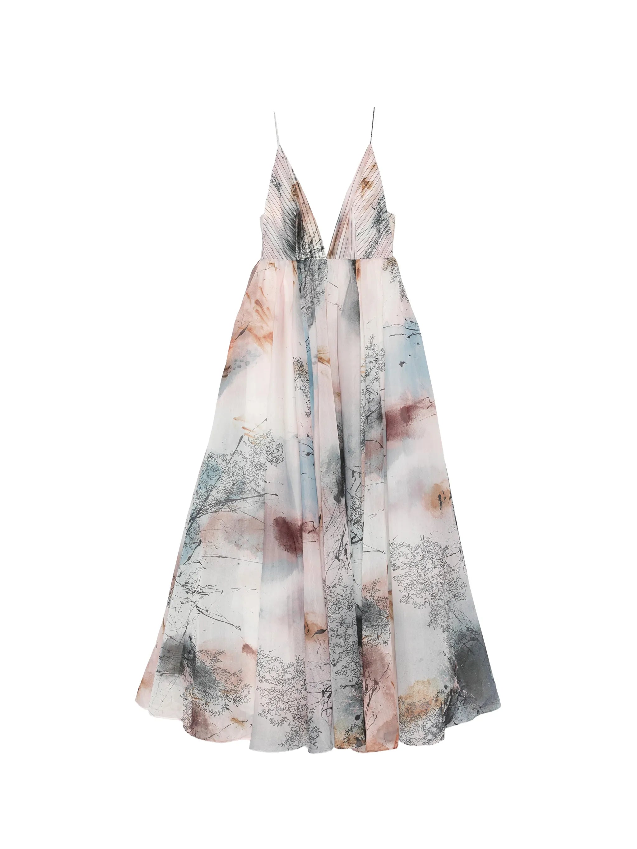 Avery Avery abstract-print gown