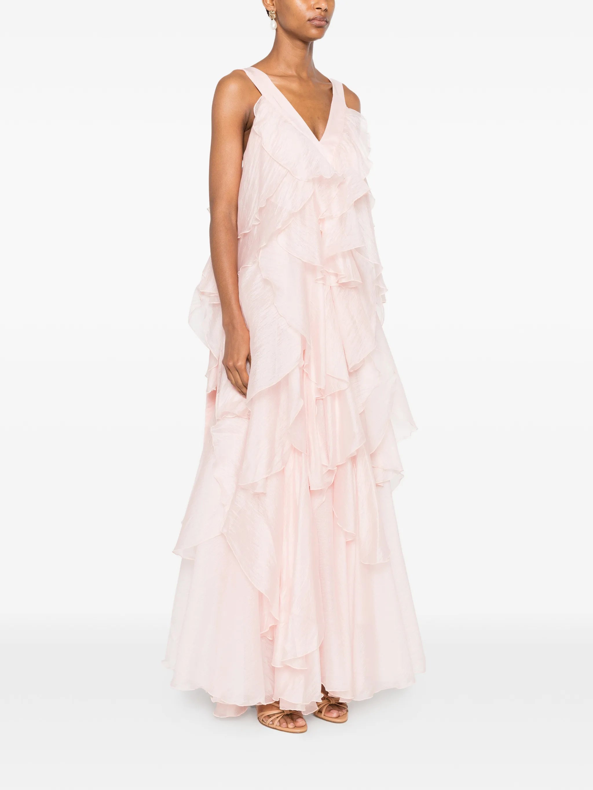 Athena ruffled gown
