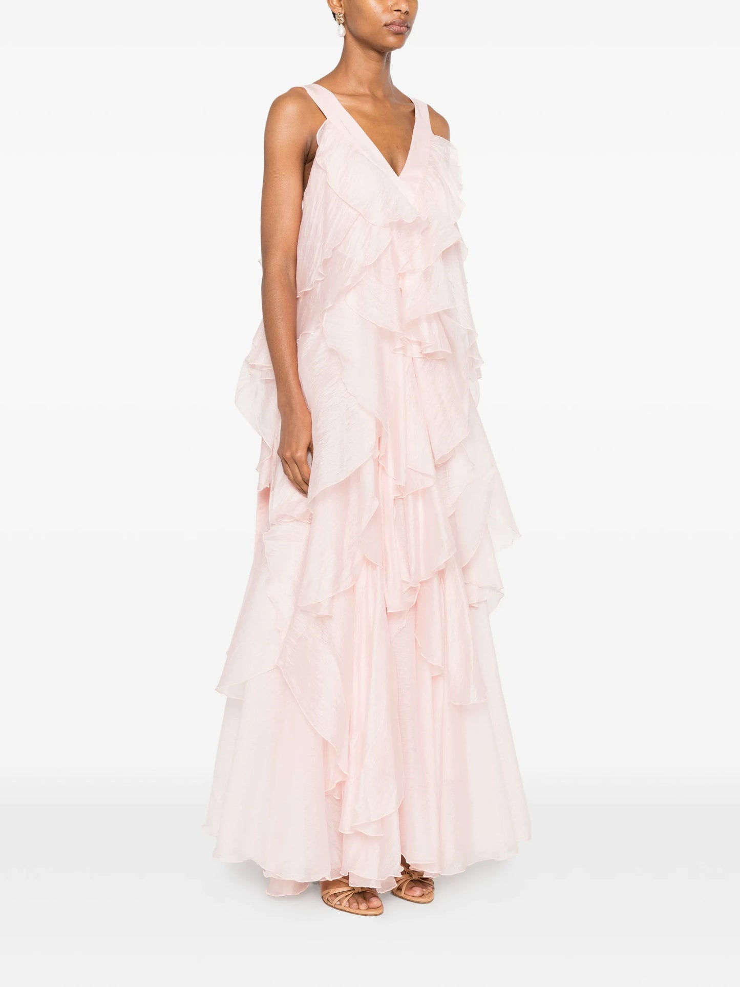 Athena ruffled gown