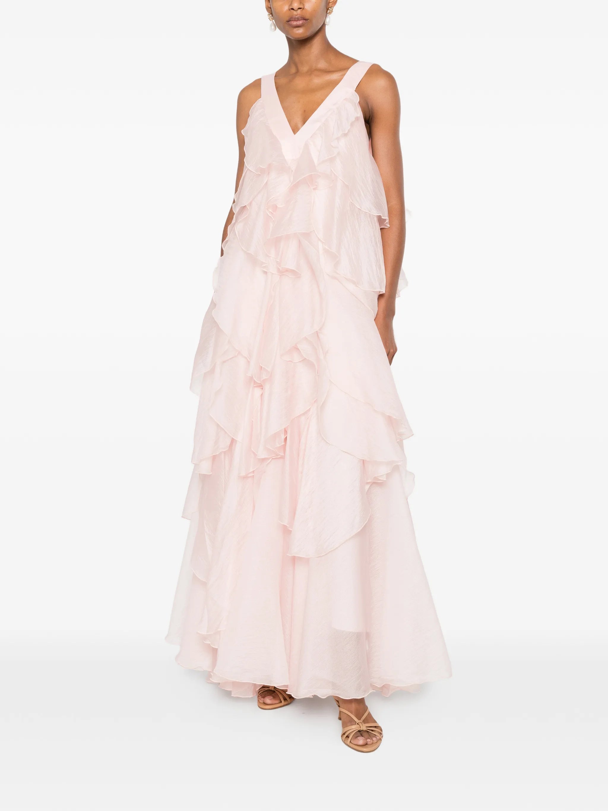 Athena ruffled gown