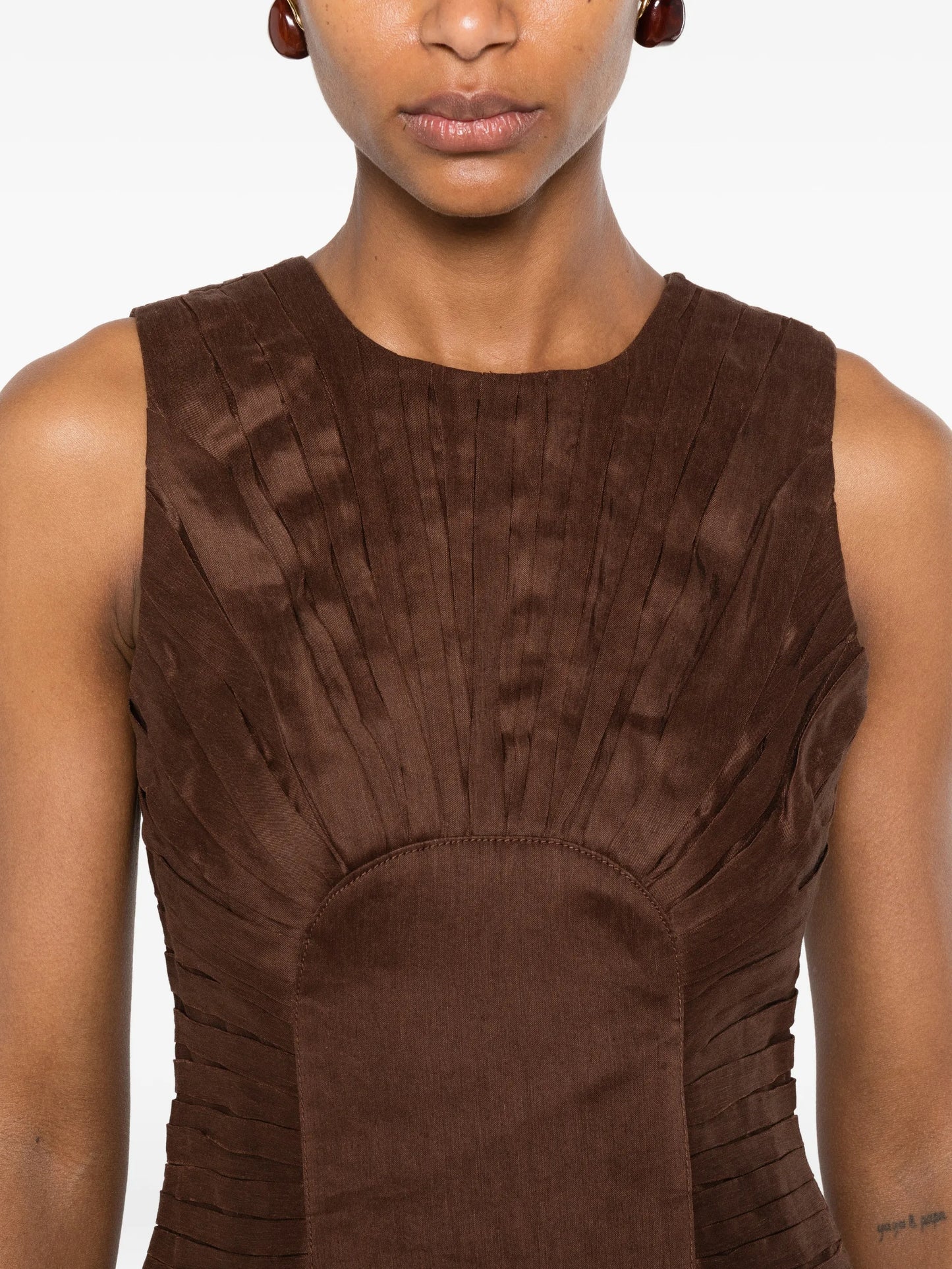Medea pleated-bodice dress