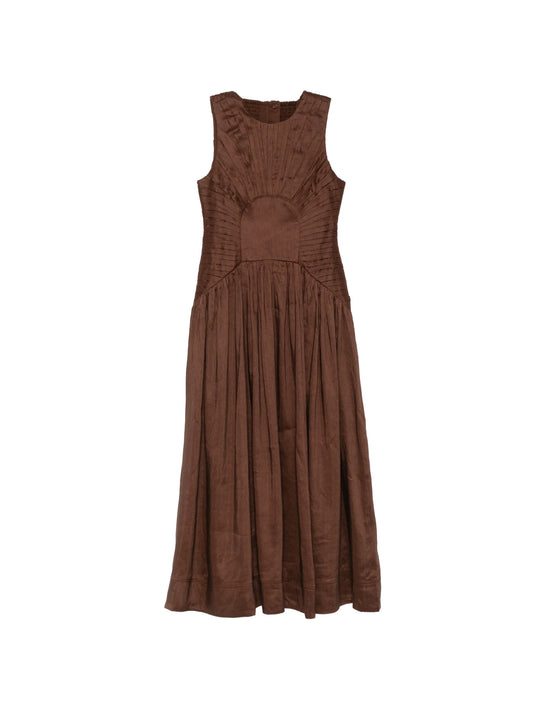 Medea pleated-bodice dress