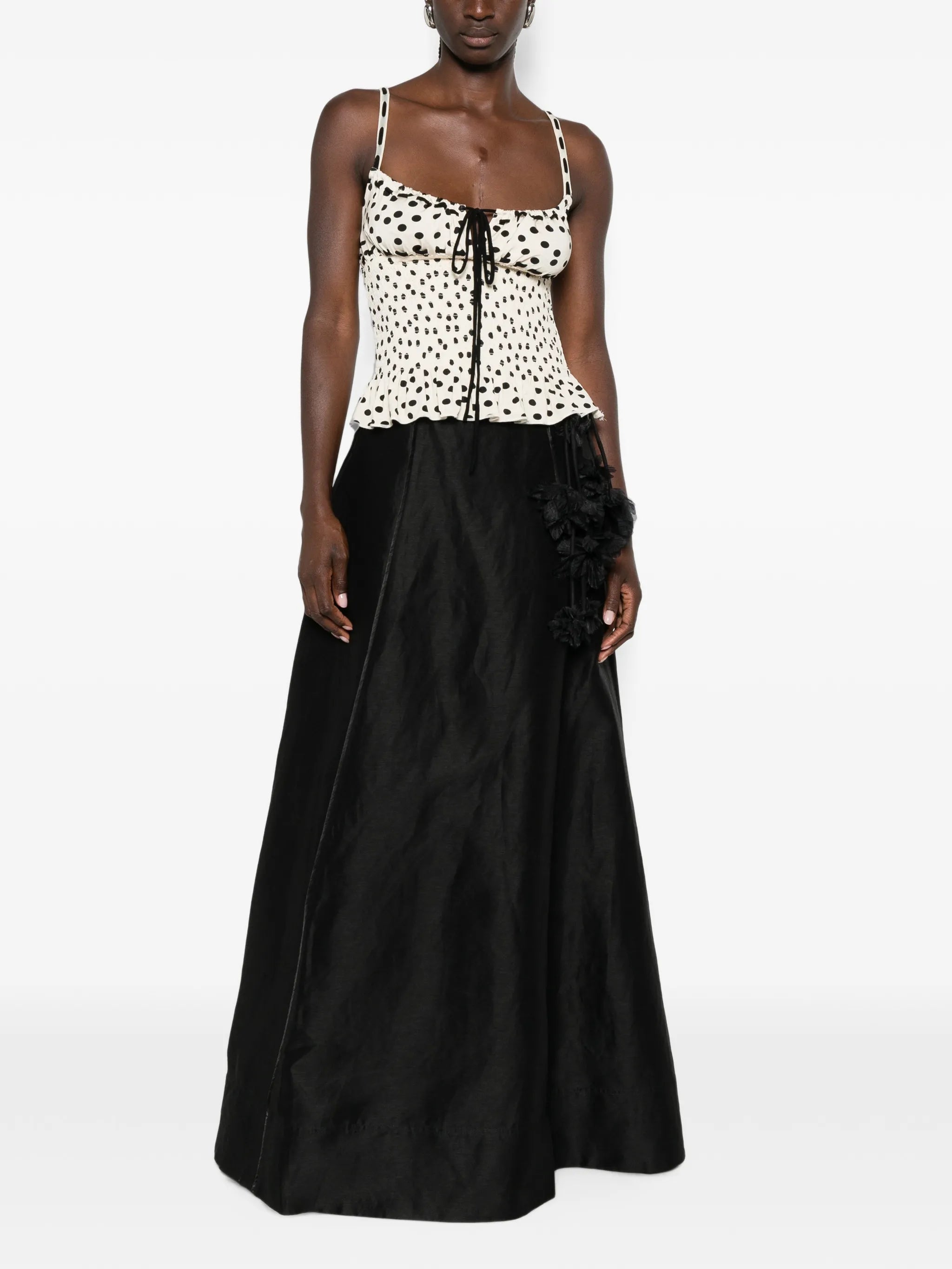 Demi floral-embellished maxi skirt