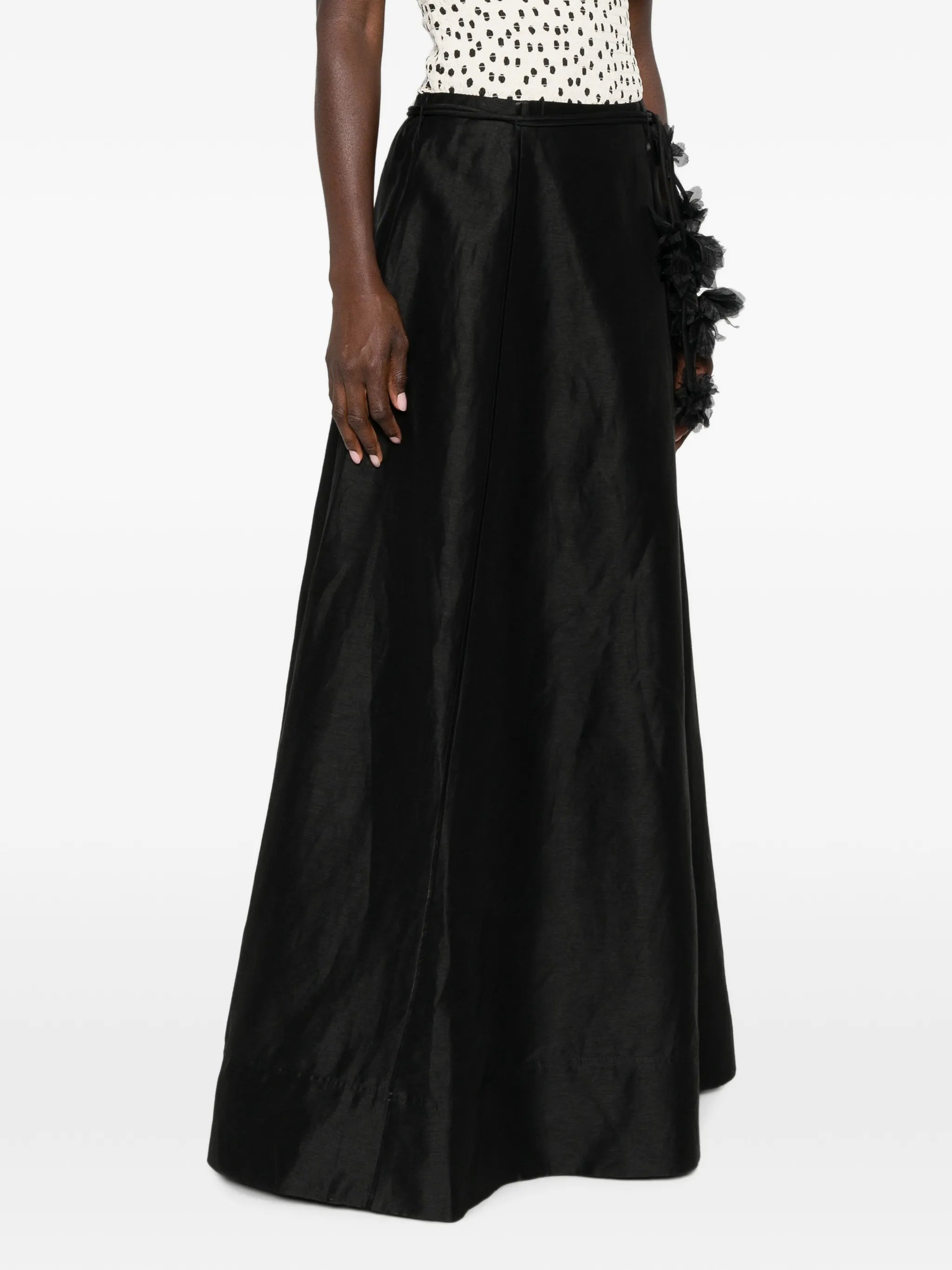 Demi floral-embellished maxi skirt