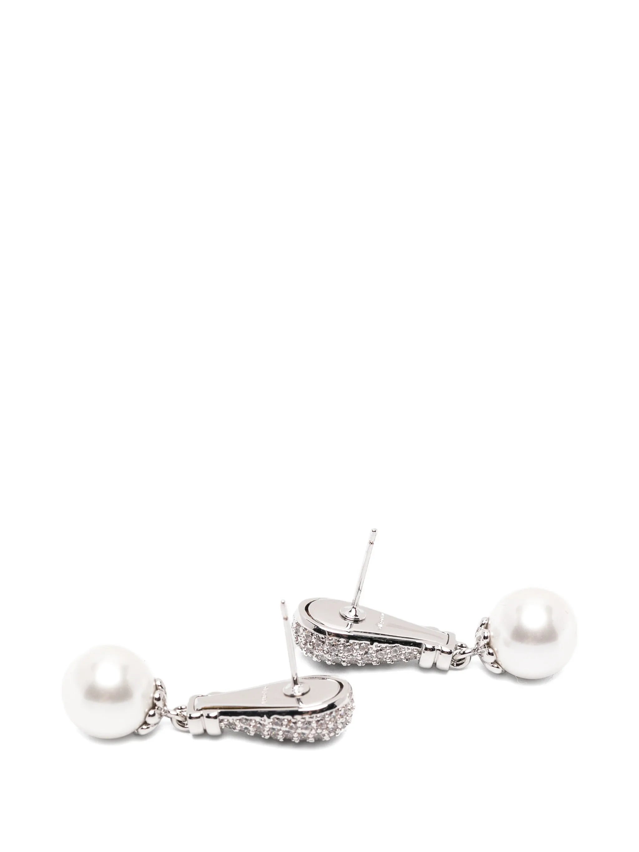 crystal pearl drop earrings