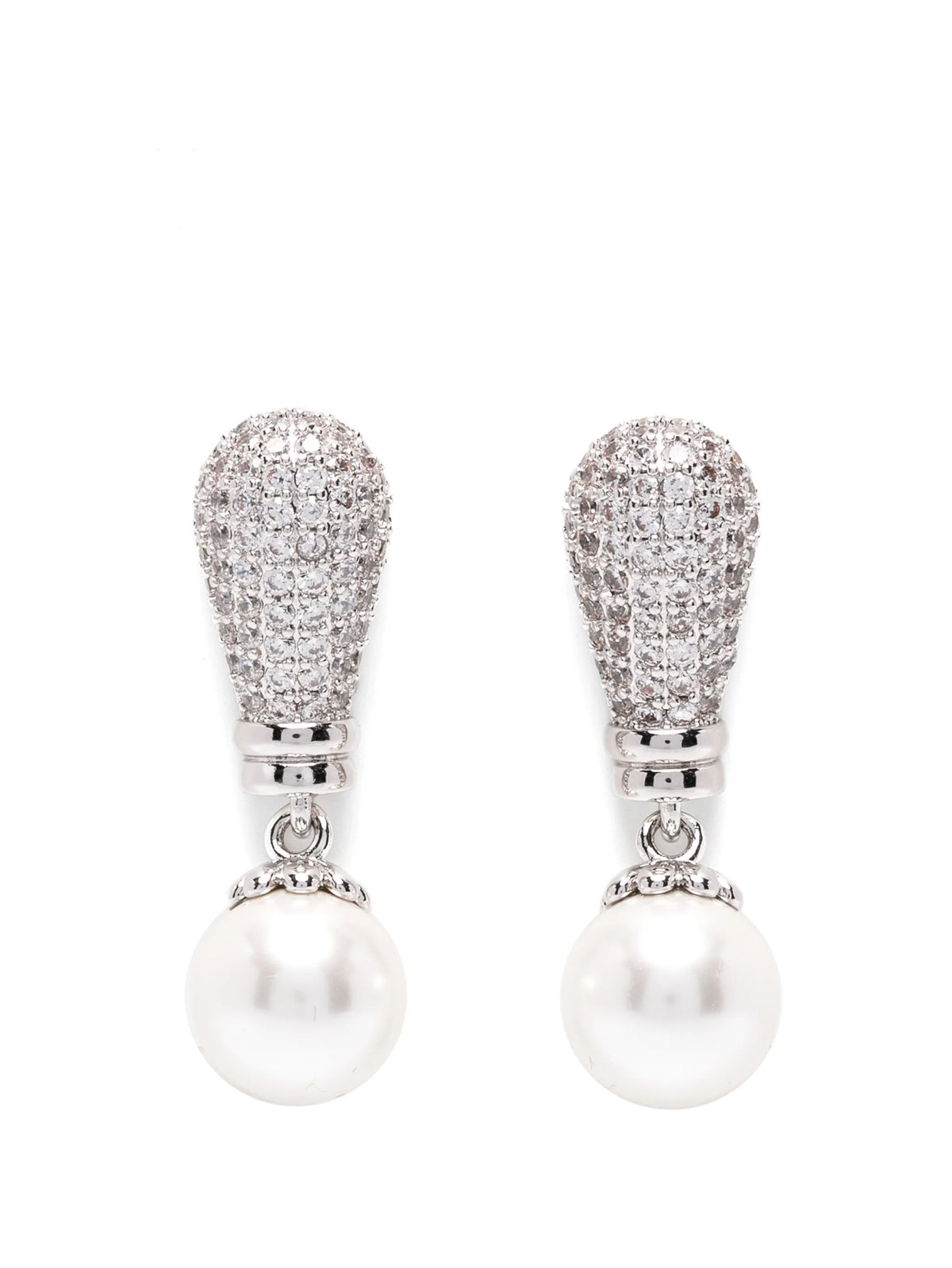 crystal pearl drop earrings
