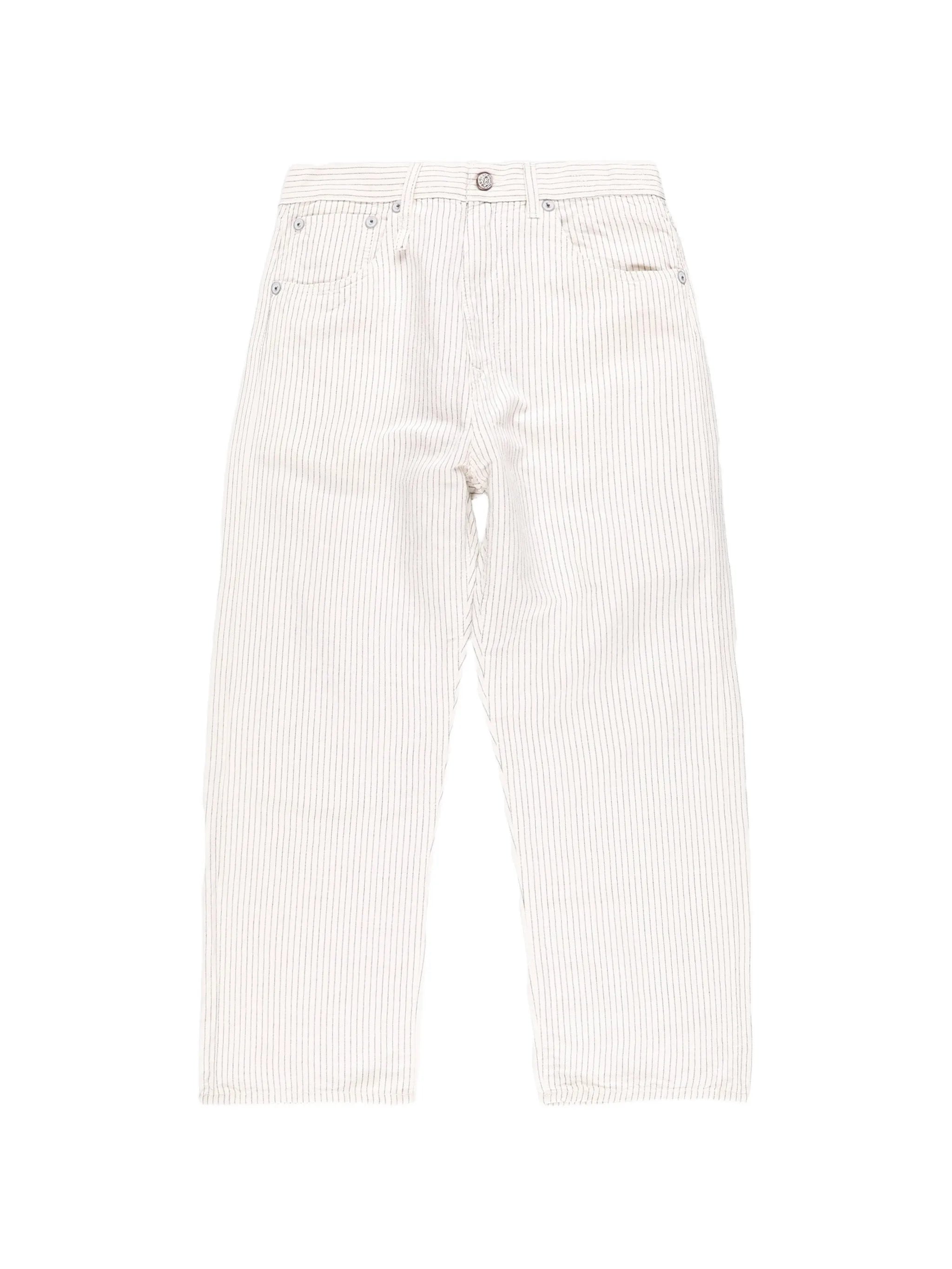 X Boyfriend pinstripe-pattern five-pocket boyfriend jeans