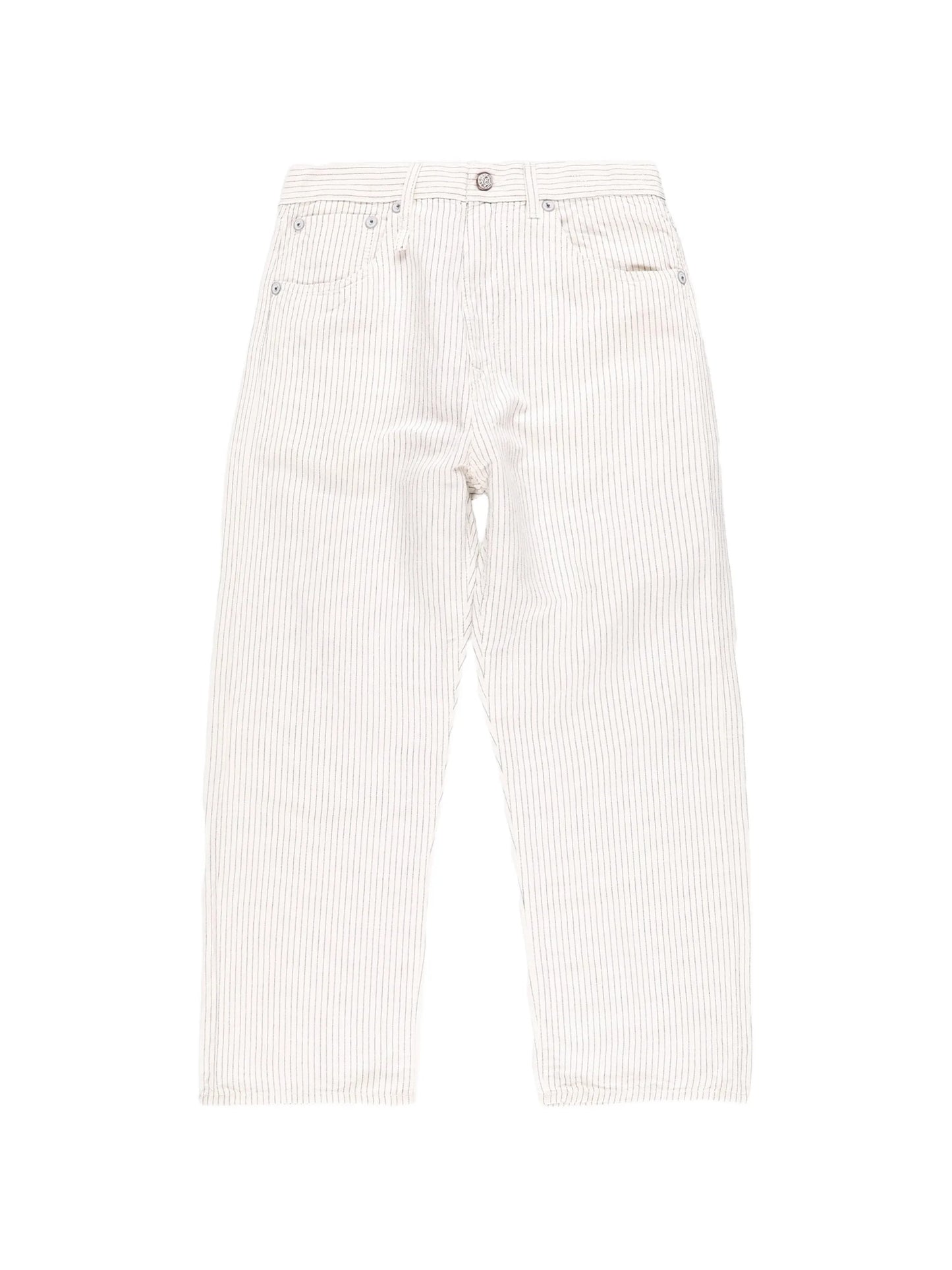 X Boyfriend pinstripe-pattern five-pocket boyfriend jeans