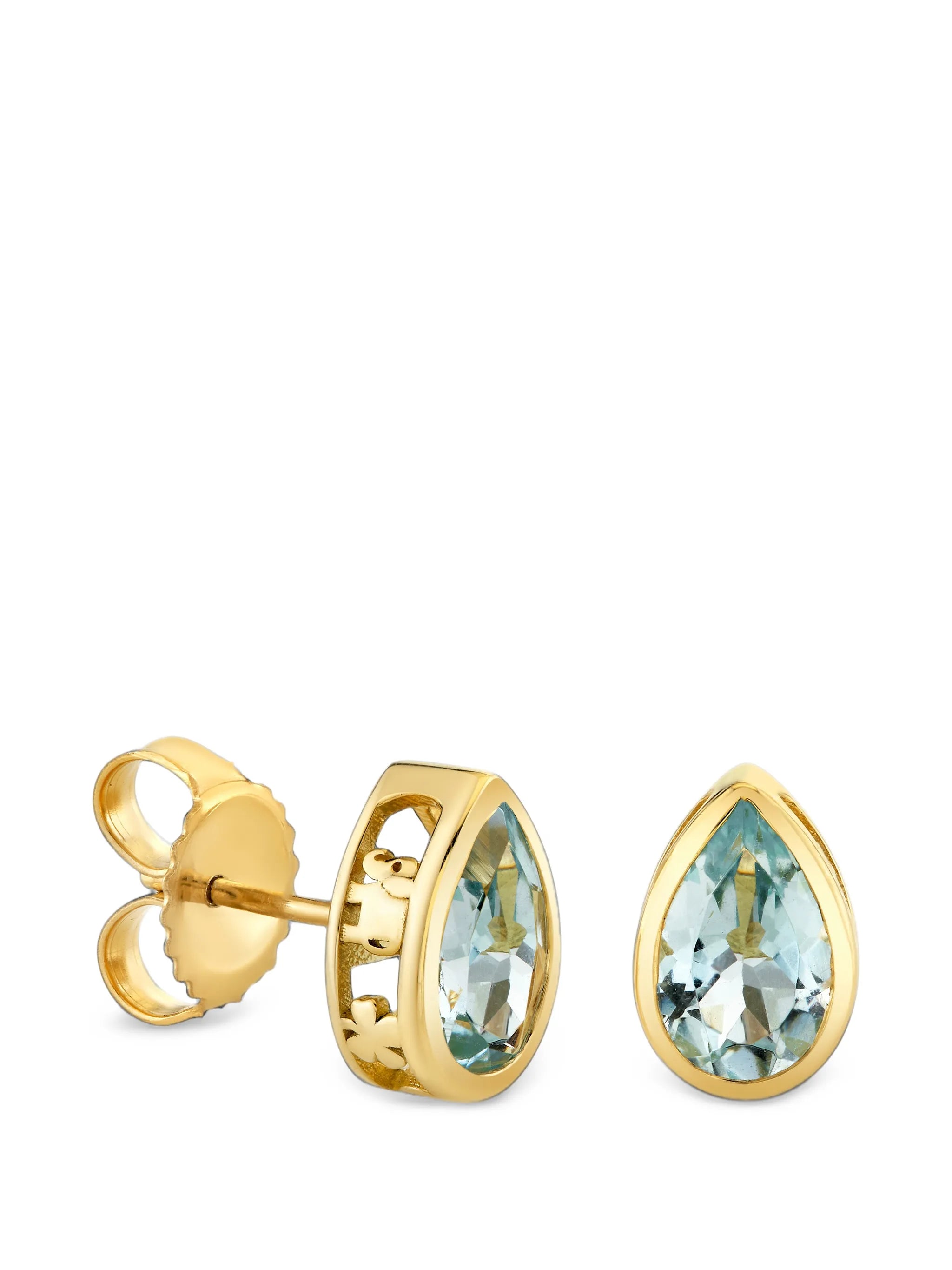 aquamarine stud earrings
