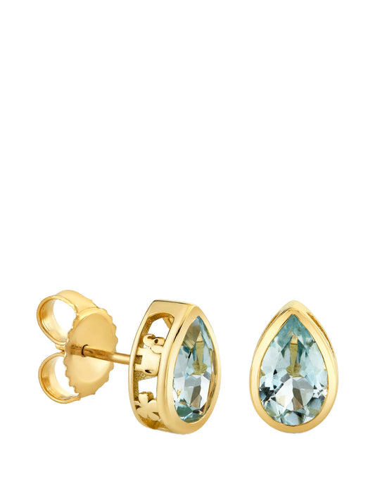 aquamarine stud earrings