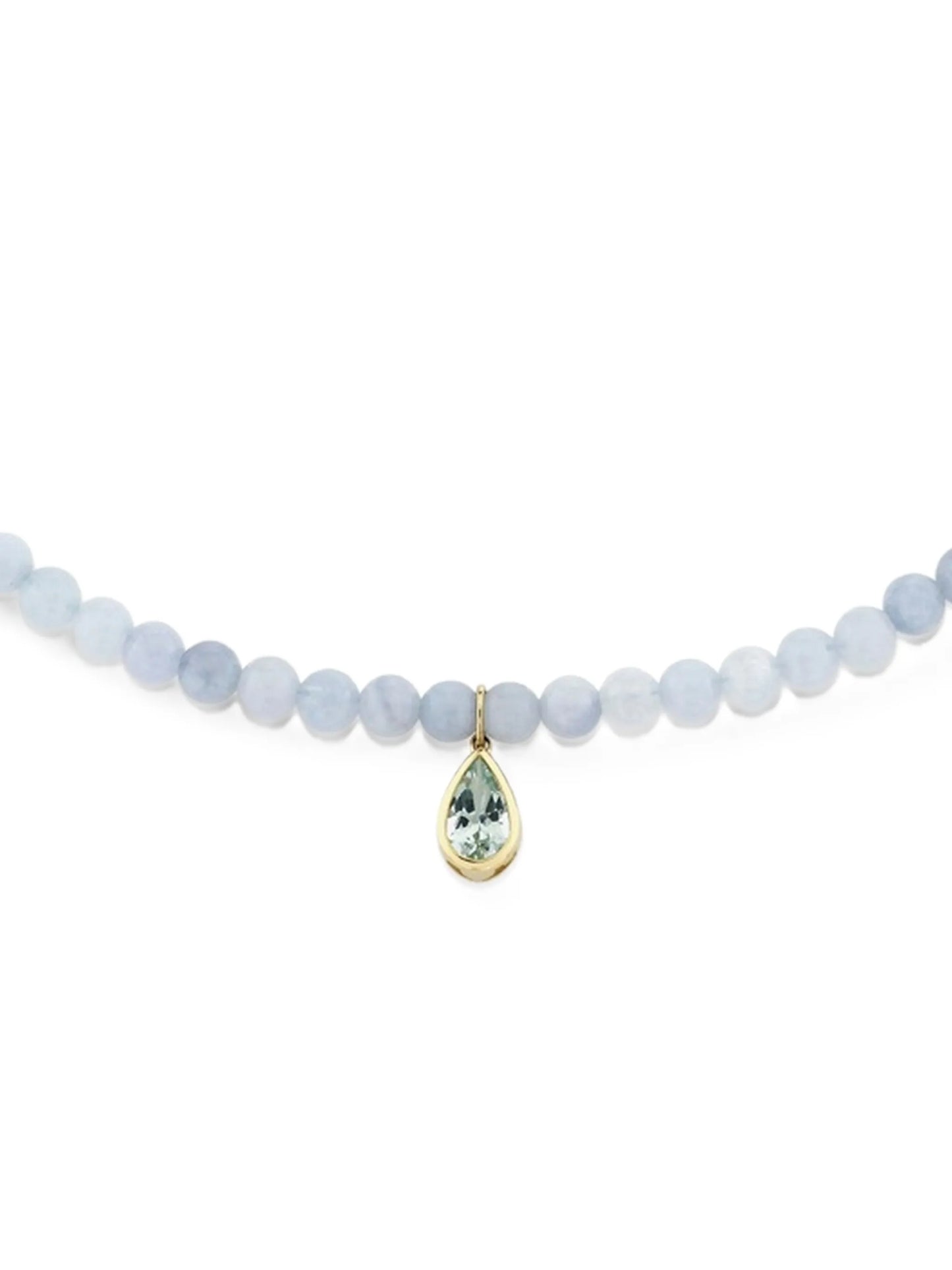 Icon mounting aquamarine and diamond necklace