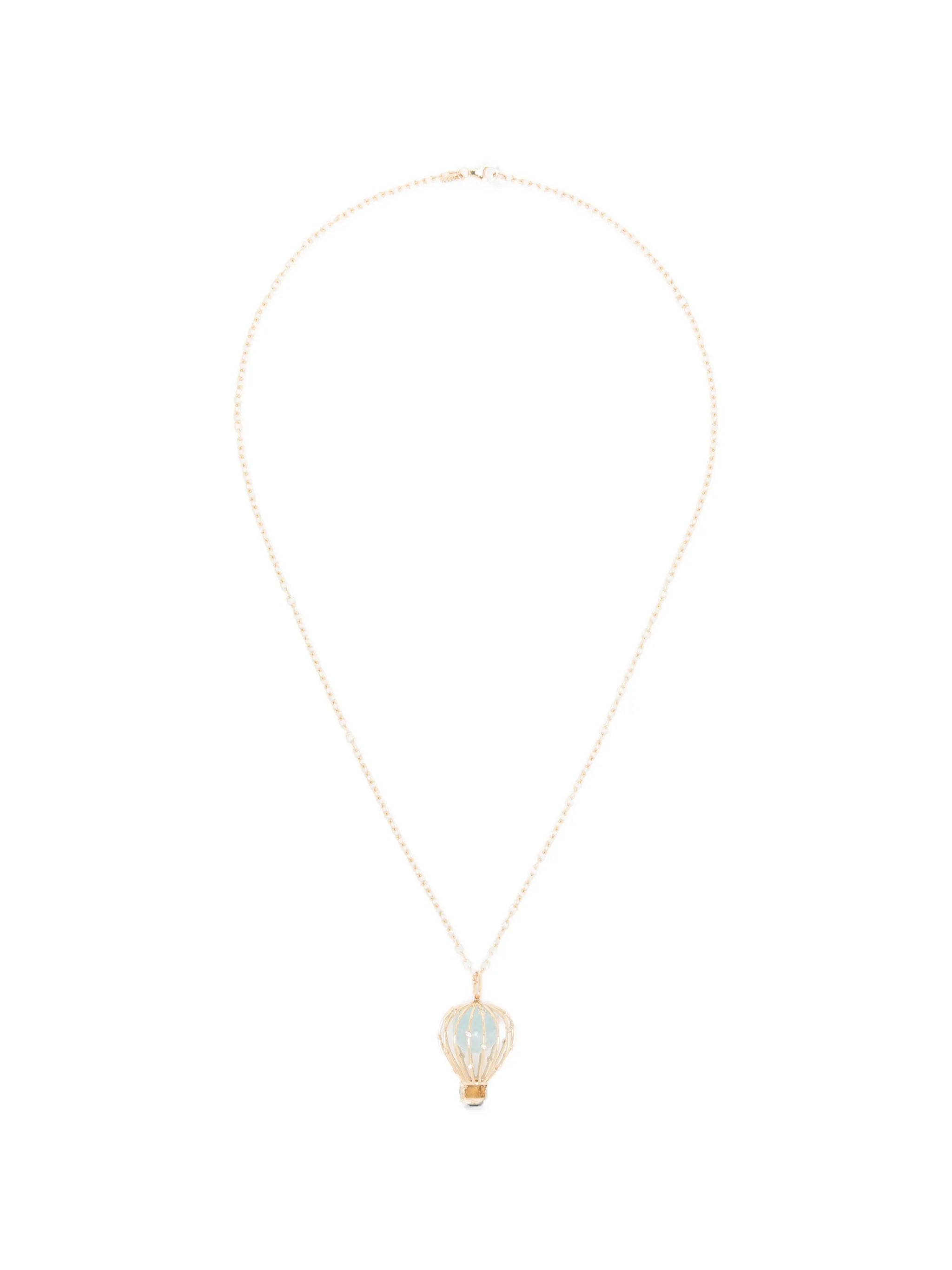 pearl hot air balloon necklace