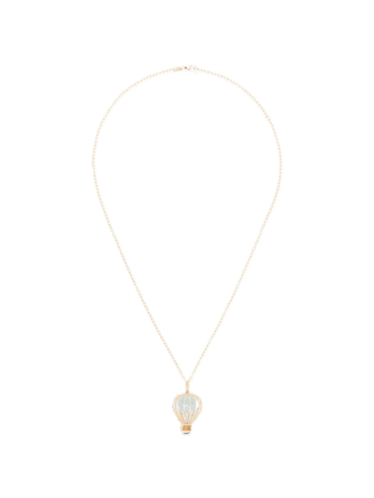 pearl hot air balloon necklace