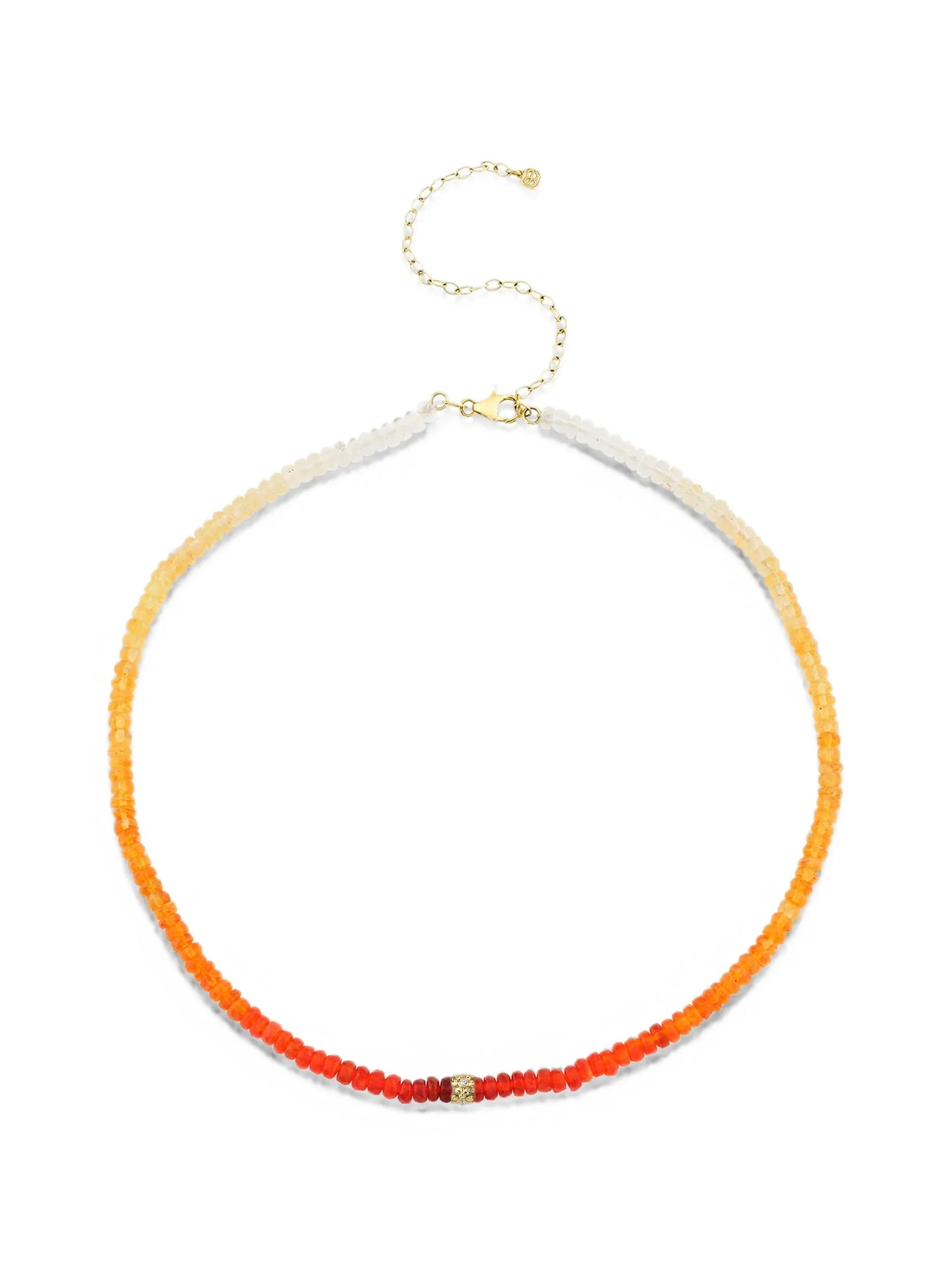 Daisy diamond and opal necklace