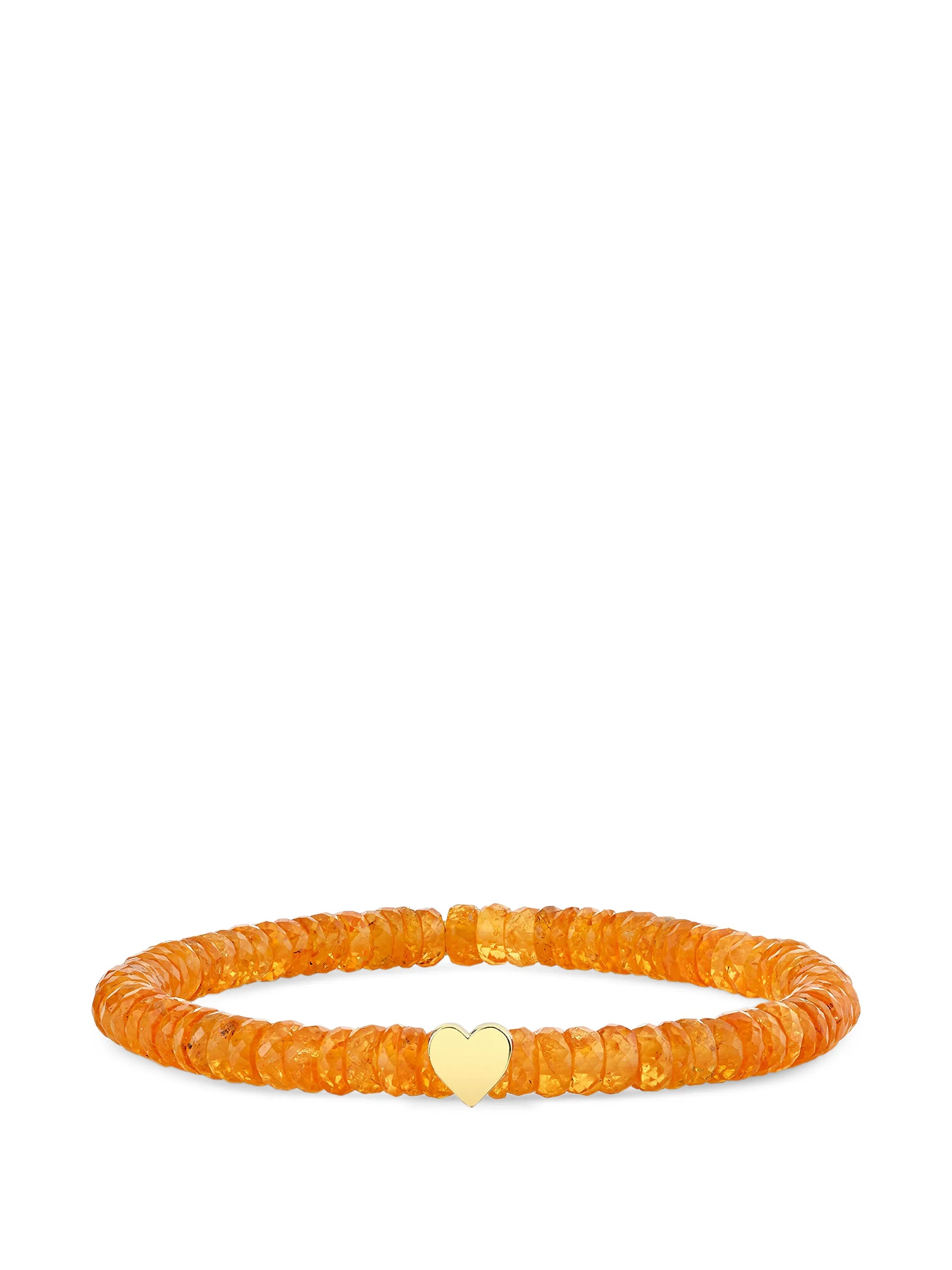 spessartite heart bracelet
