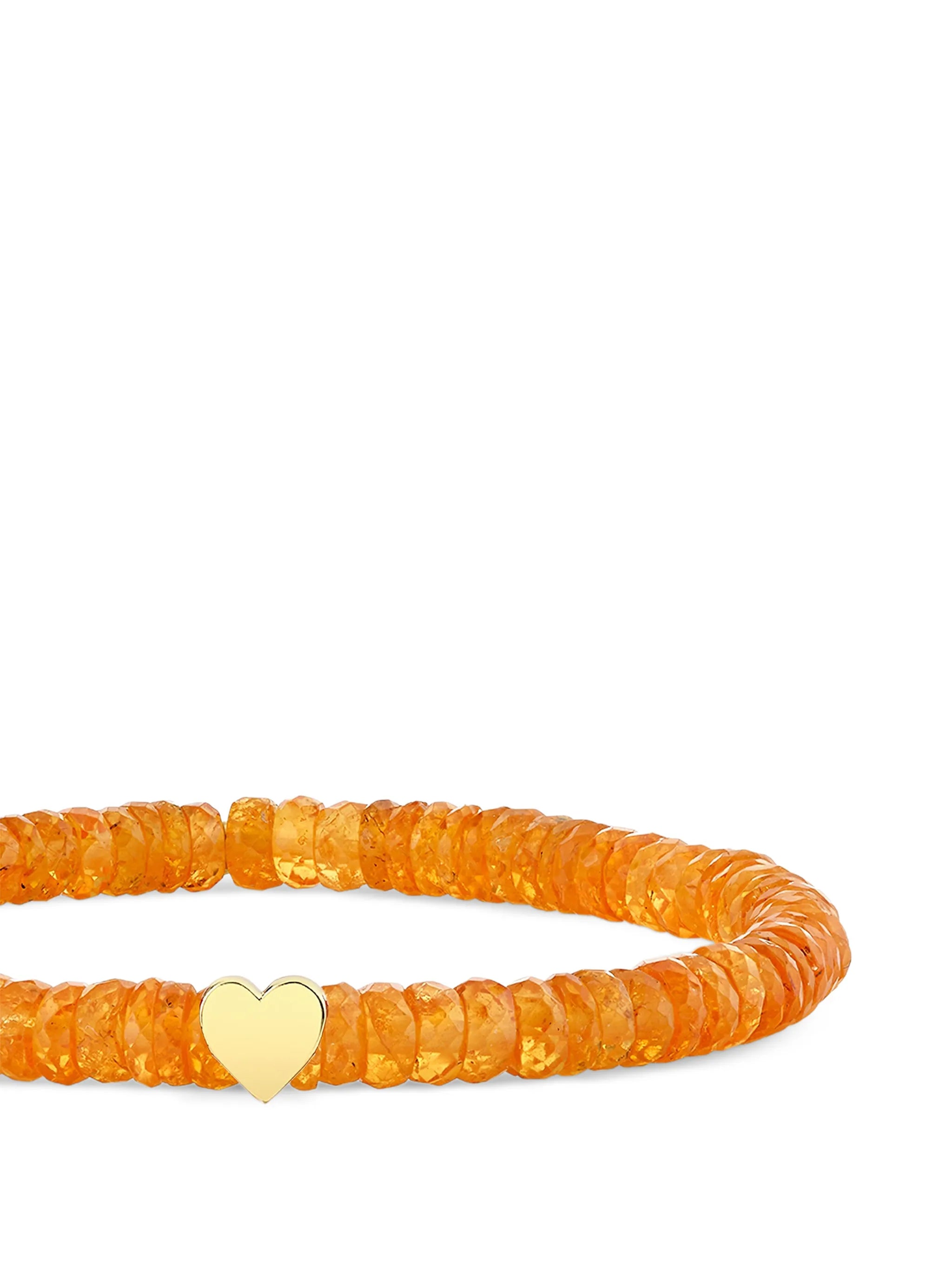 spessartite heart bracelet