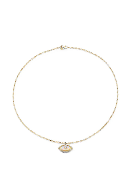 Evil Eye opal and diamond necklace