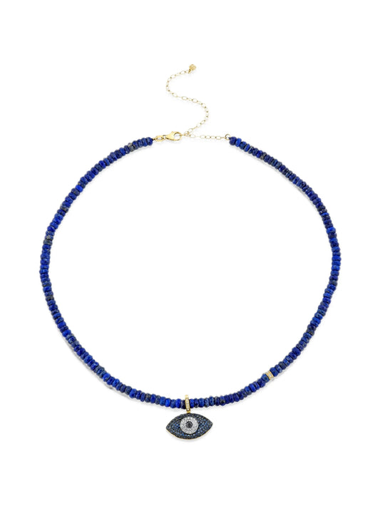 lapis lazuli and diamond necklace