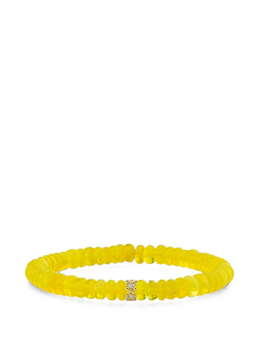opal and diamond tiny daisy rondelle bracelet
