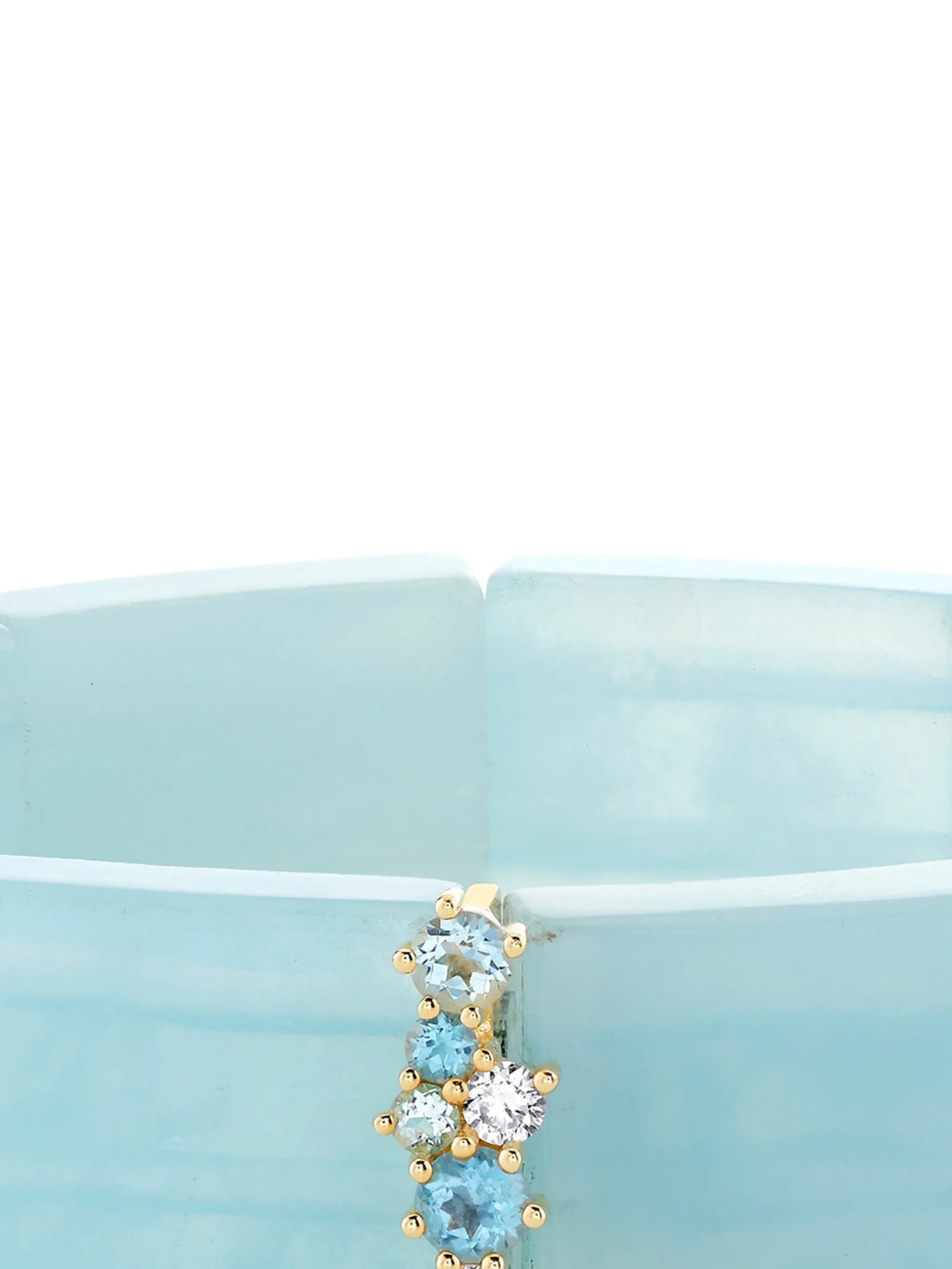 aquamarine and diamond spacer bracelet