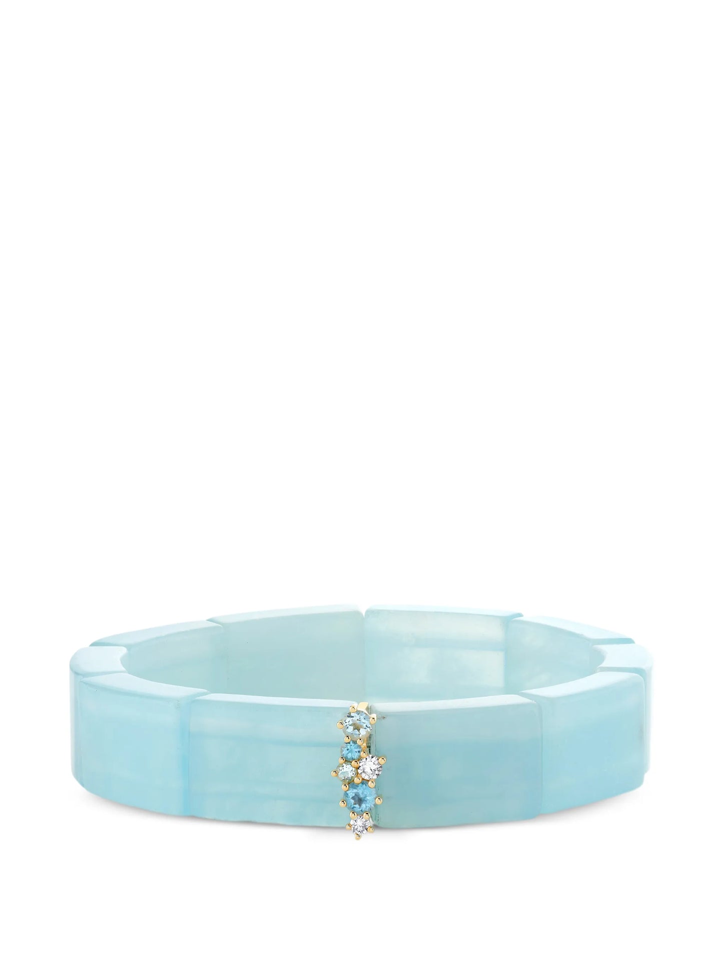 aquamarine and diamond spacer bracelet