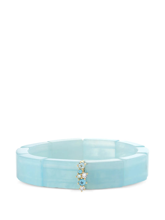 aquamarine and diamond spacer bracelet