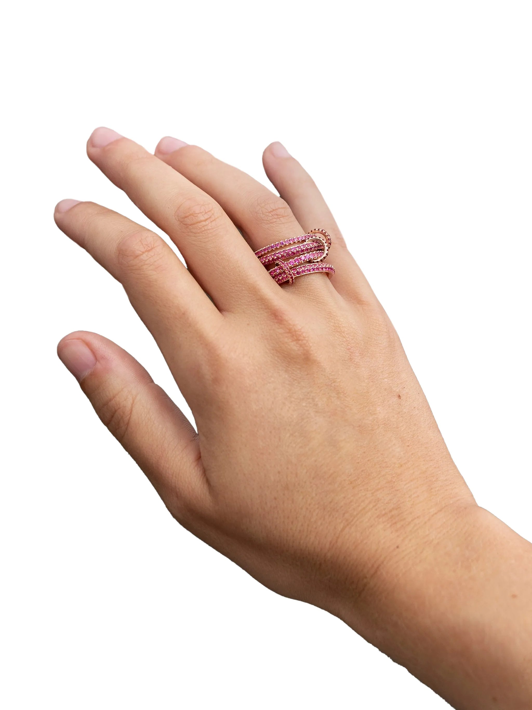 Delphinus Rouge Petite ruby and sapphire ring