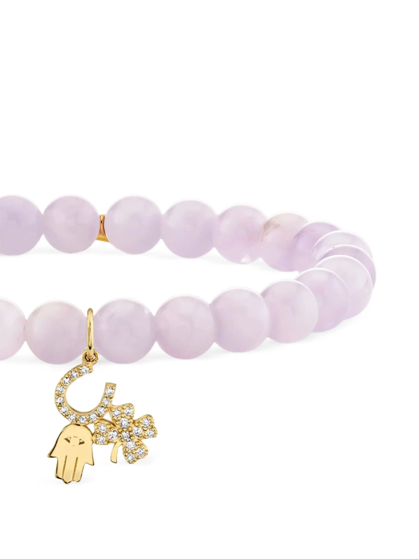 amethyst and diamond charm bracelet