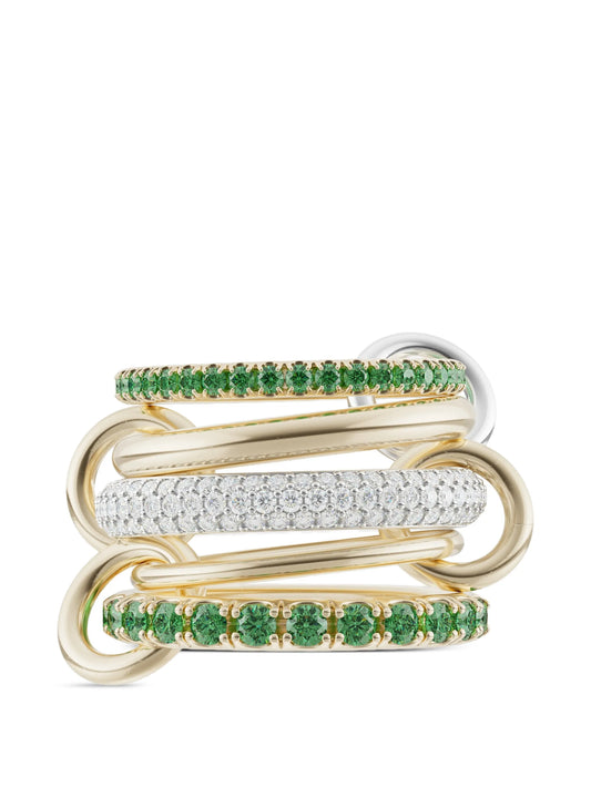 Chloe Vert diamond and emerald ring