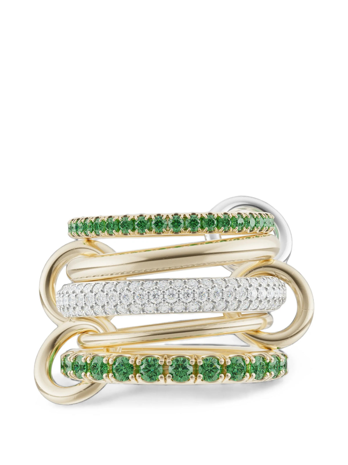 Chloe Vert diamond and emerald ring