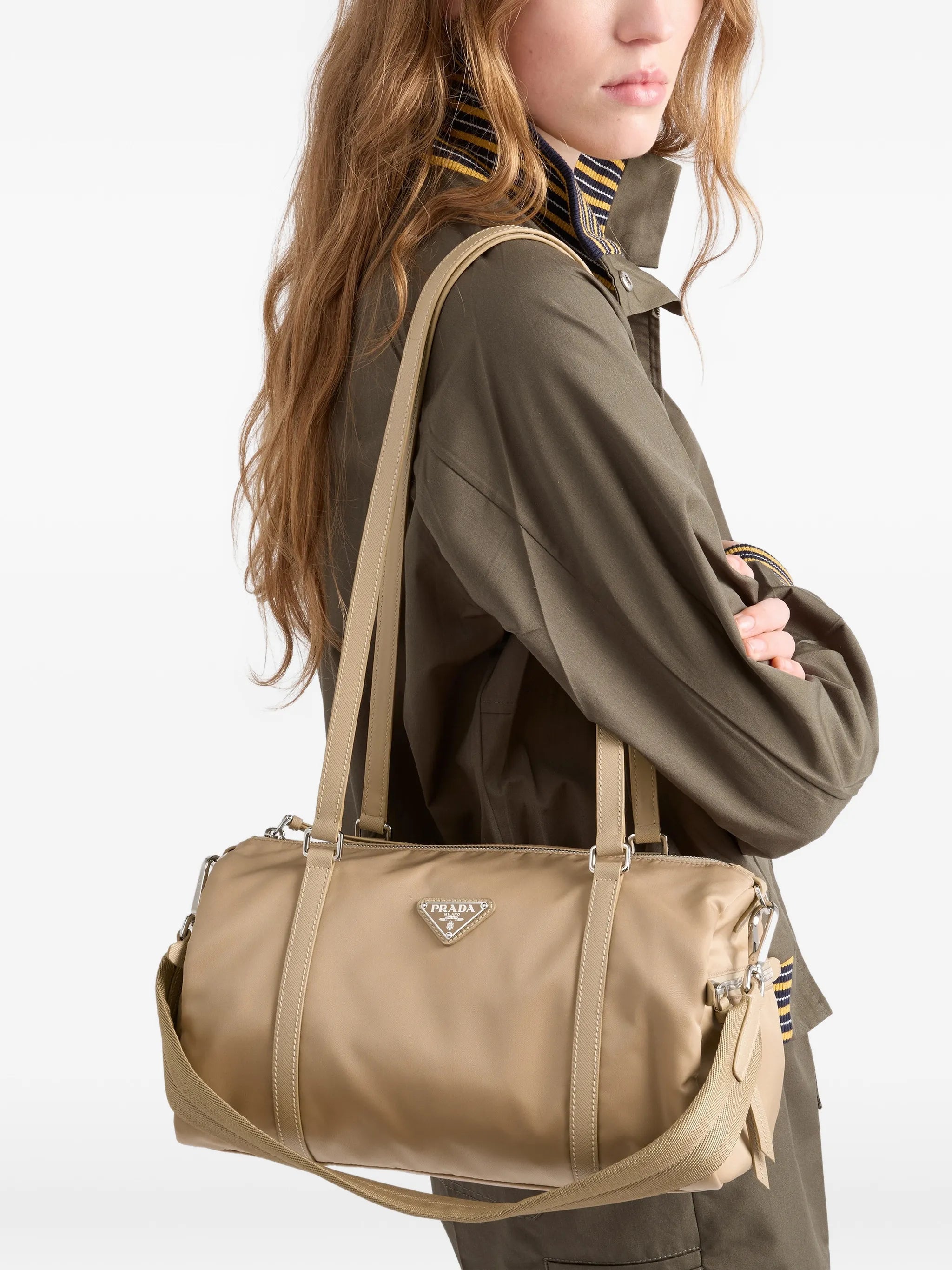 large beige shoulder bag