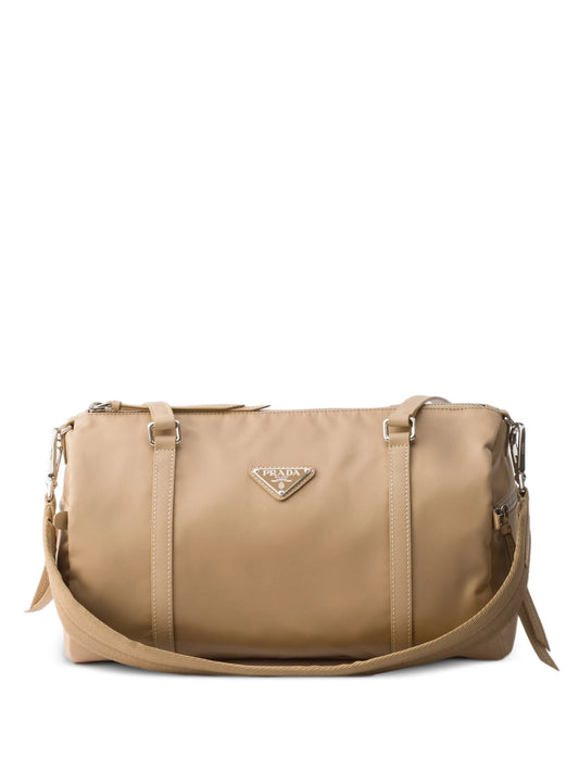 large Re-nylon and Saffiano leather duffel bag