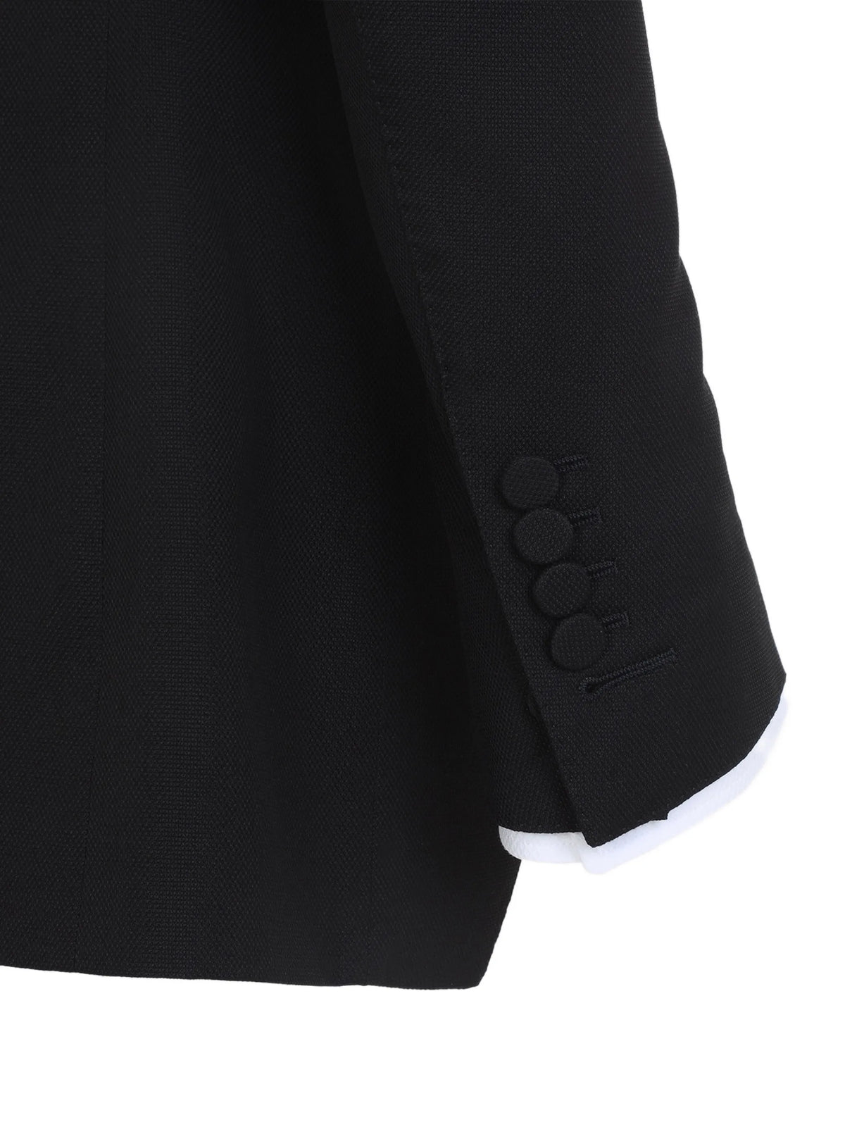collarless wool silk jacket