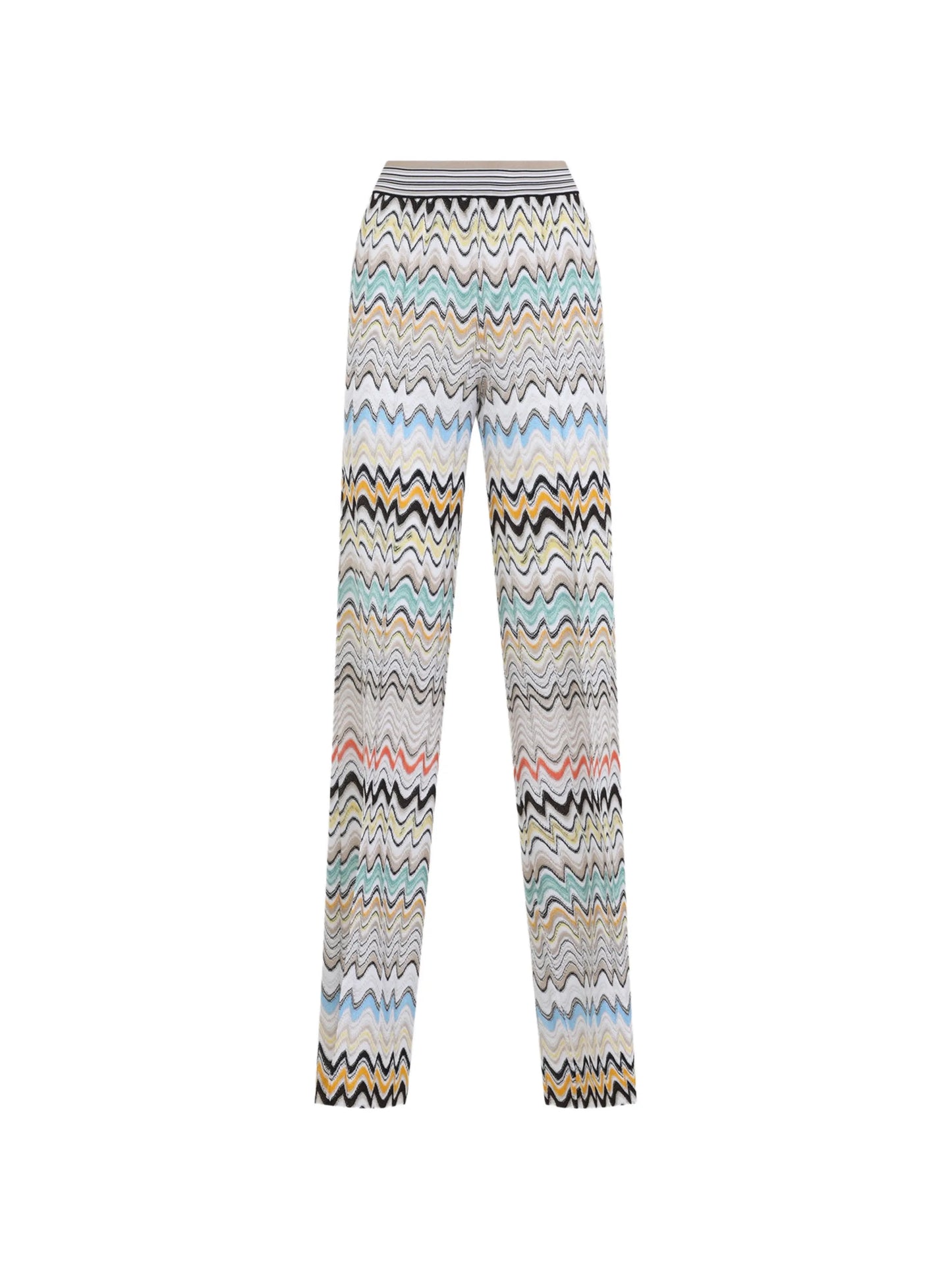zigzag-knit trousers