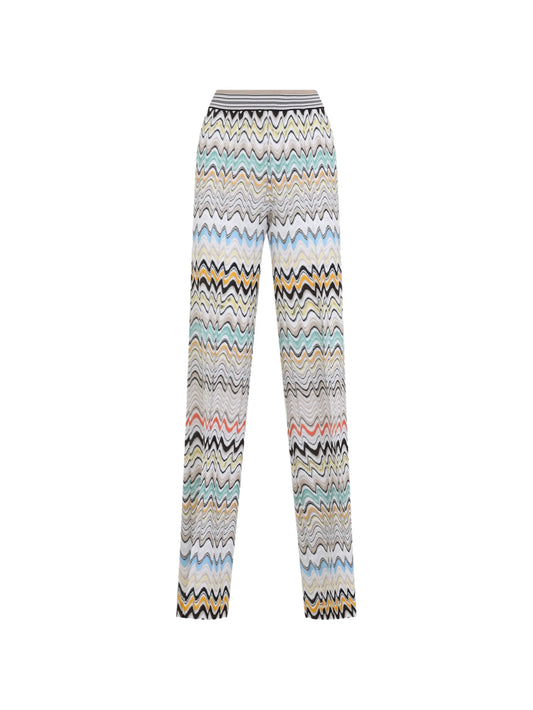 zigzag-knit trousers