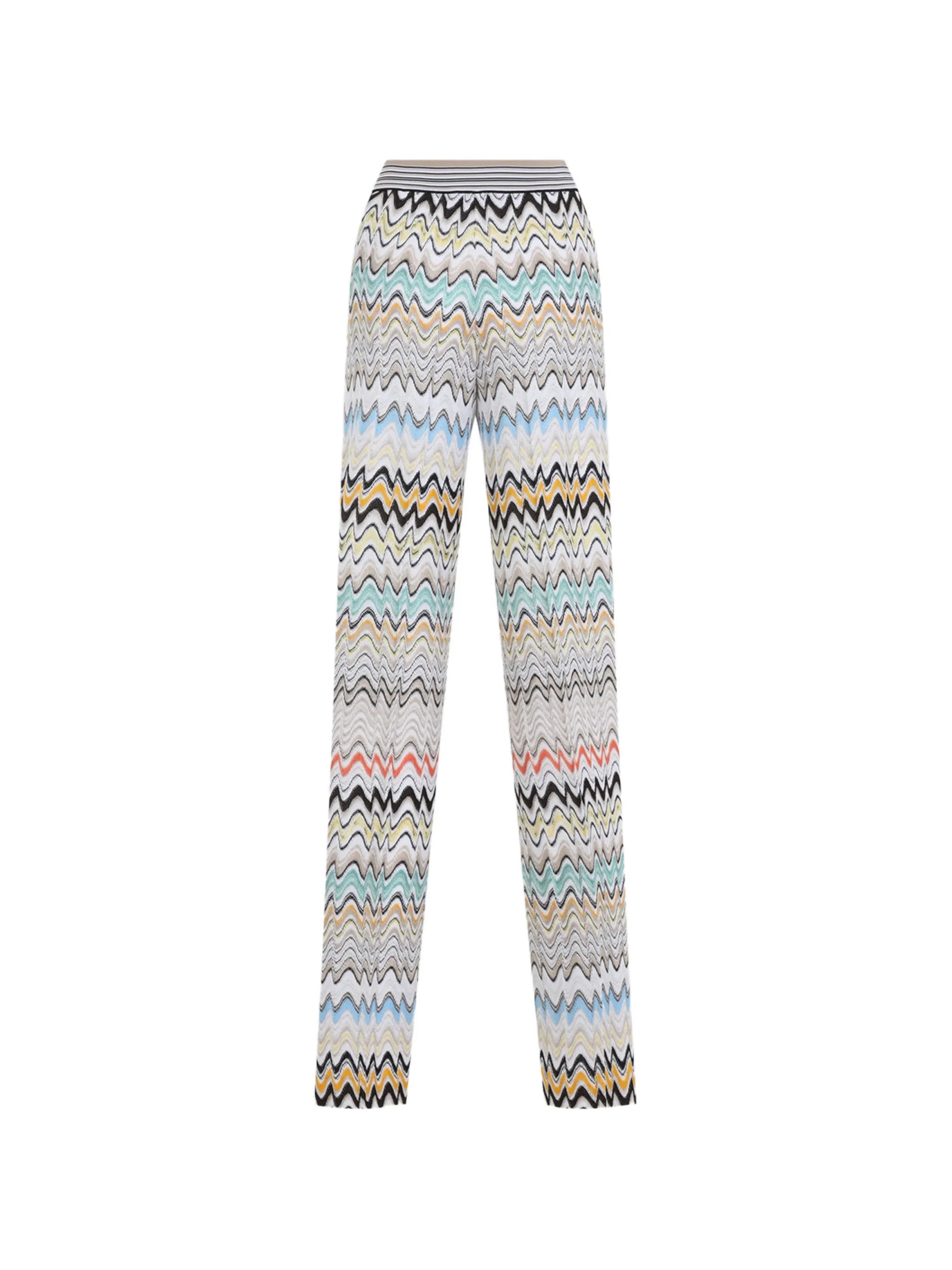 zigzag-knit trousers