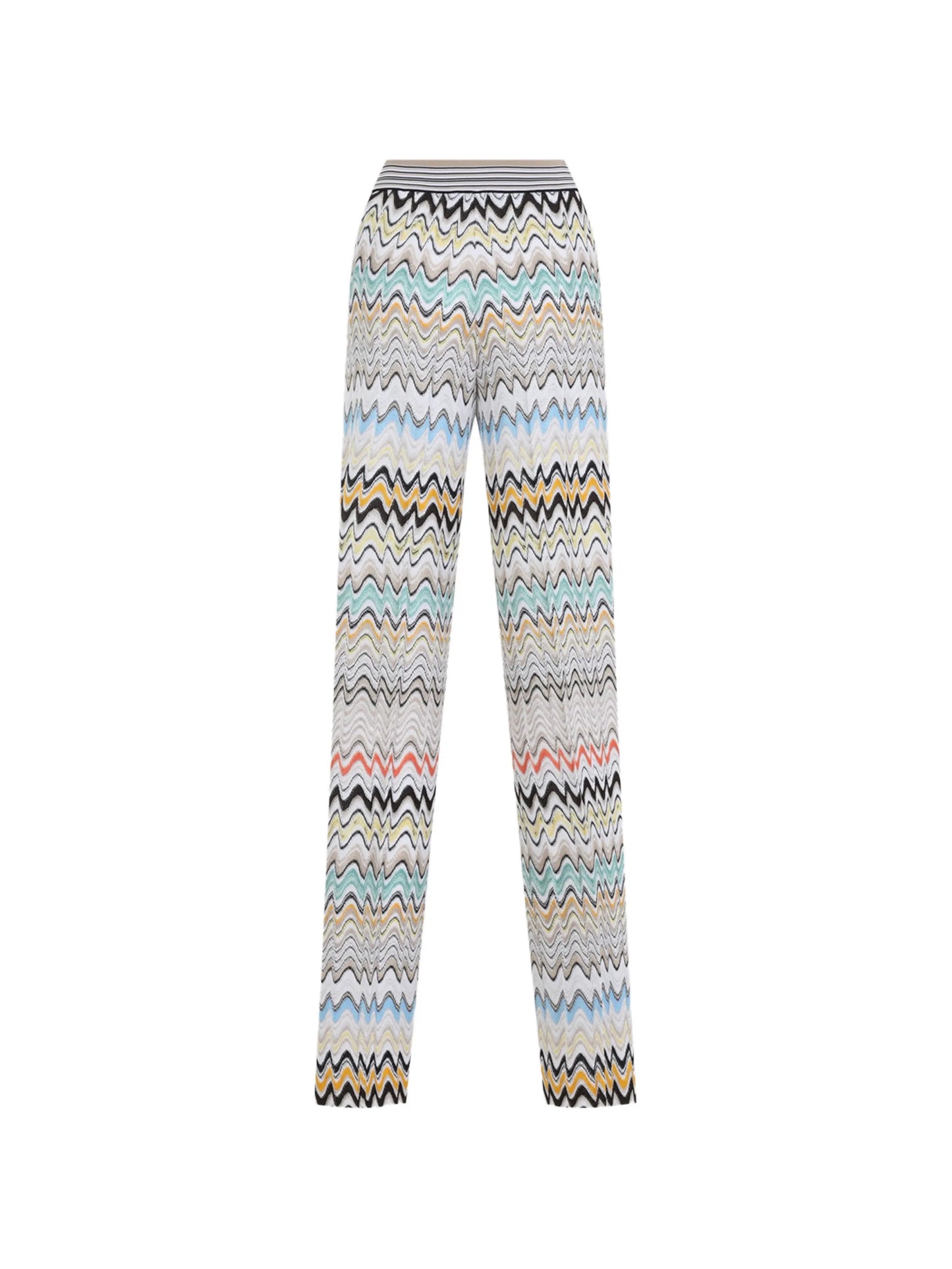 zigzag-knit trousers