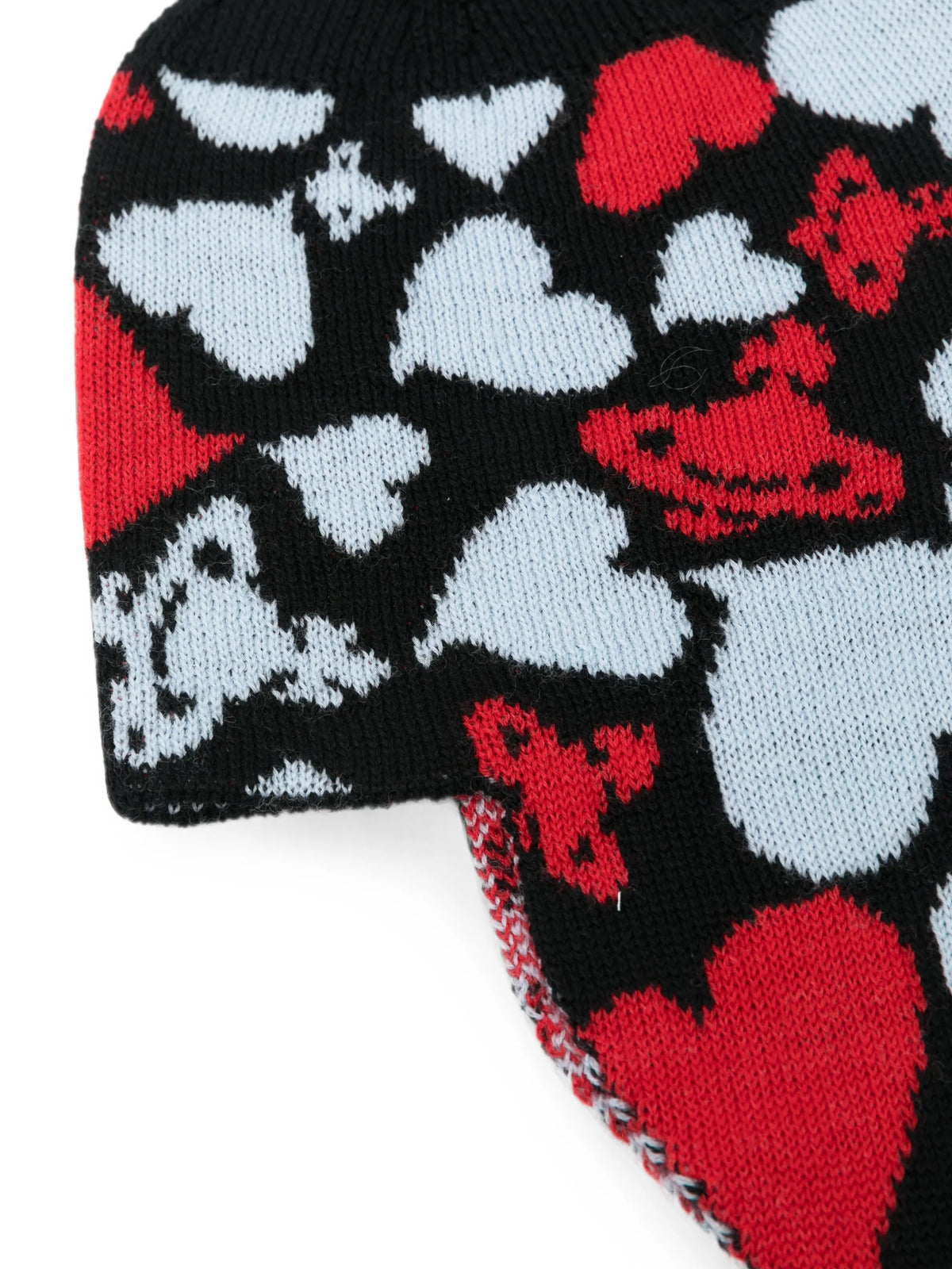 Hearts and Orb-motif beanie hat